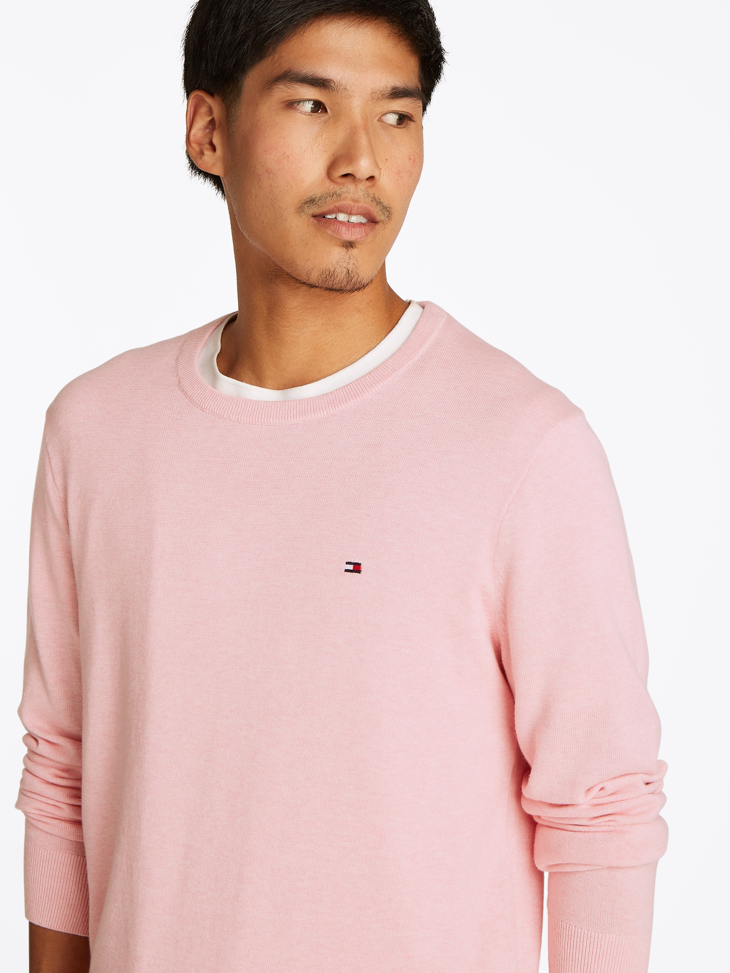 Tommy Hilfiger Rundhalspullover "ESSENTIAL COTTON CREW NECK", 100% Baumwoll günstig online kaufen