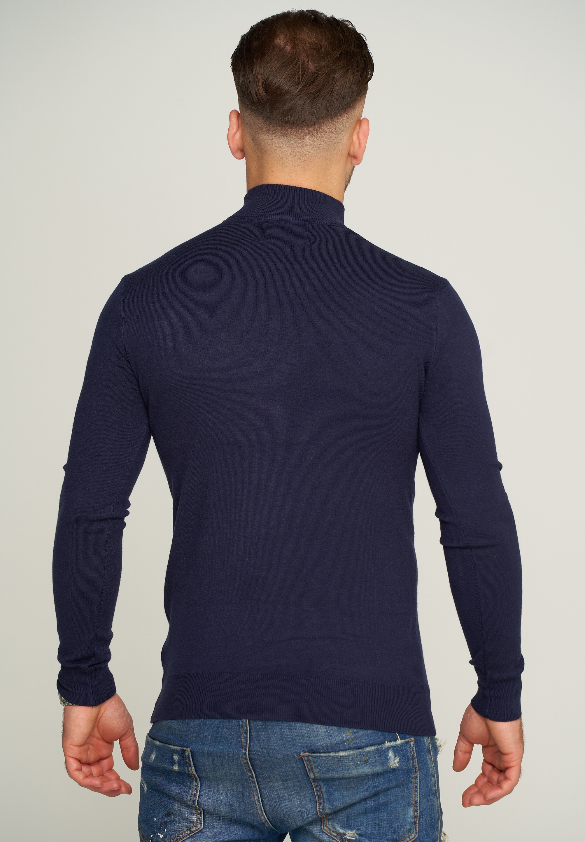 behype Strickpullover »MKBONI«, mit kurzem Stehkragen