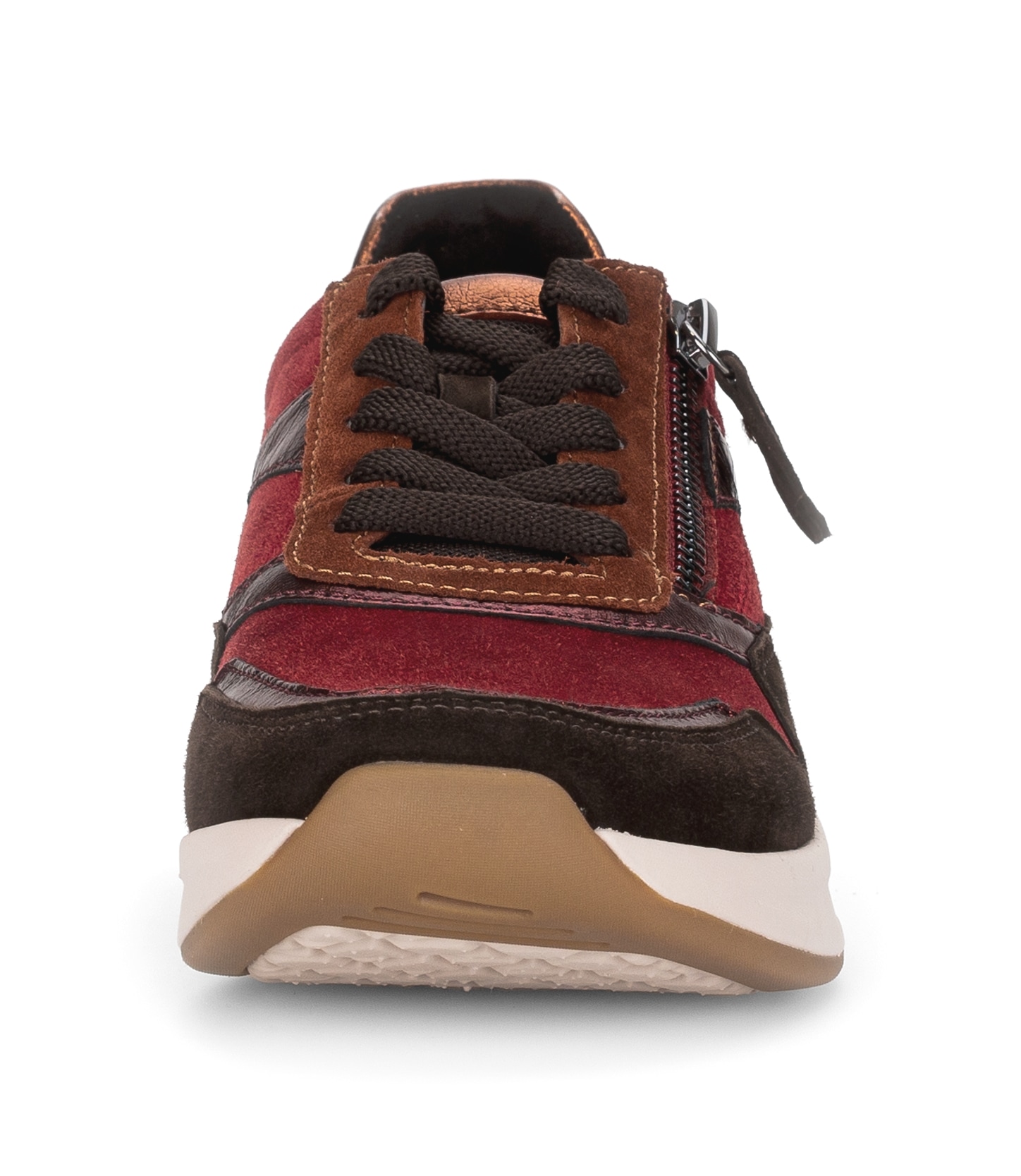 Gabor Rollingsoft Keilsneaker, Schnürschuh, Halbschuh, Freizeitschuh mit seitlichem Reißverschluss