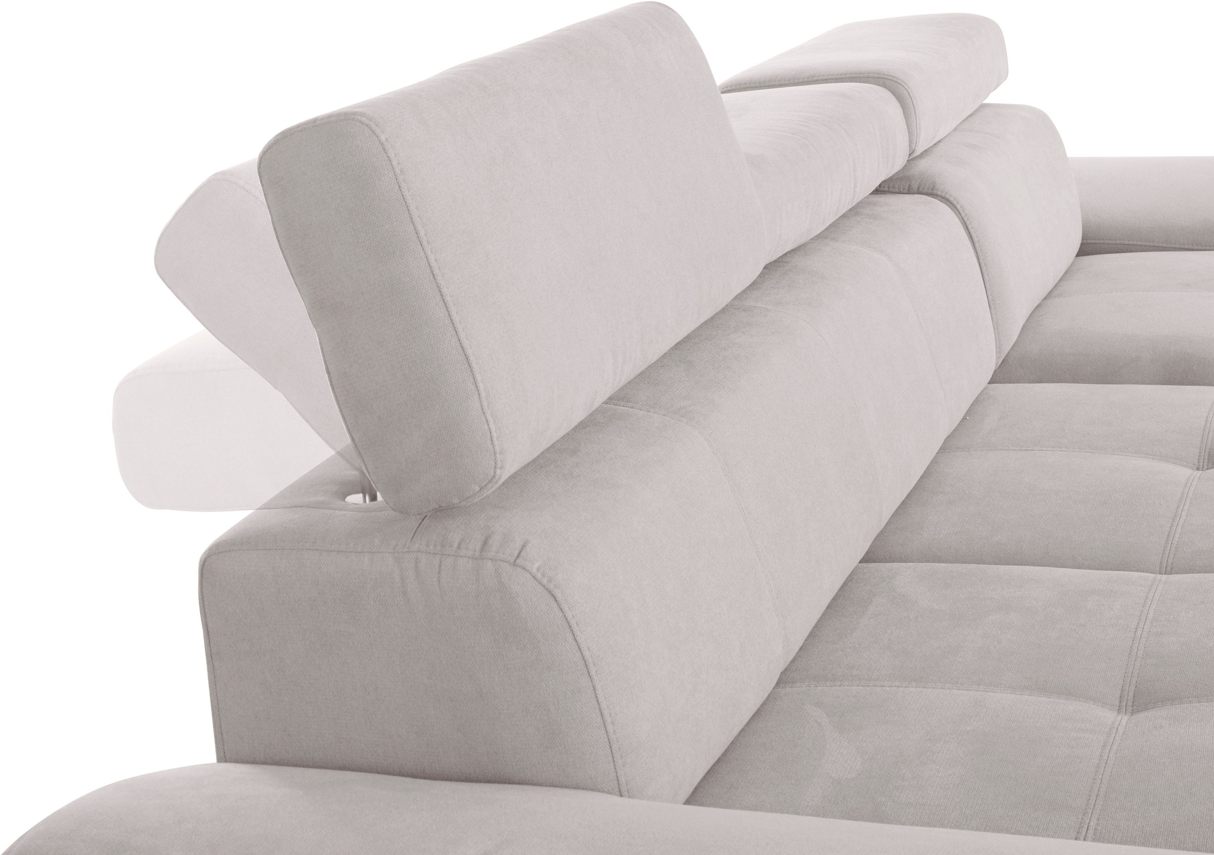 exxpo - sofa fashion Ecksofa »Enya, aufwendige Detailverarbeitung, hoher Sitzkomfort, bequem, L-Form«, inkl. Kopfteilverstellung, wahlweise mit Bettfunktion und Bettkasten