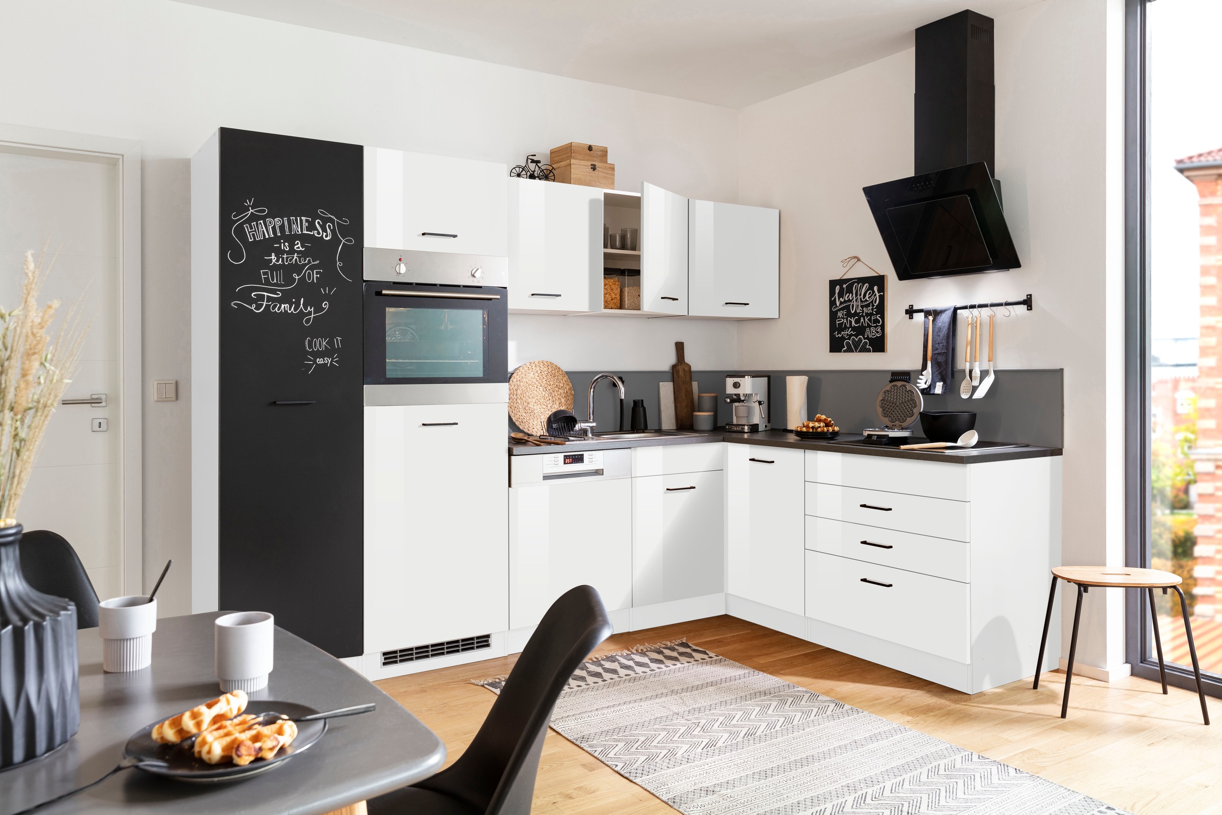 KOCHSTATION Küchenzeile "KS-Trier", mit E-Geräten, Stellbreite 280/190 cm günstig online kaufen