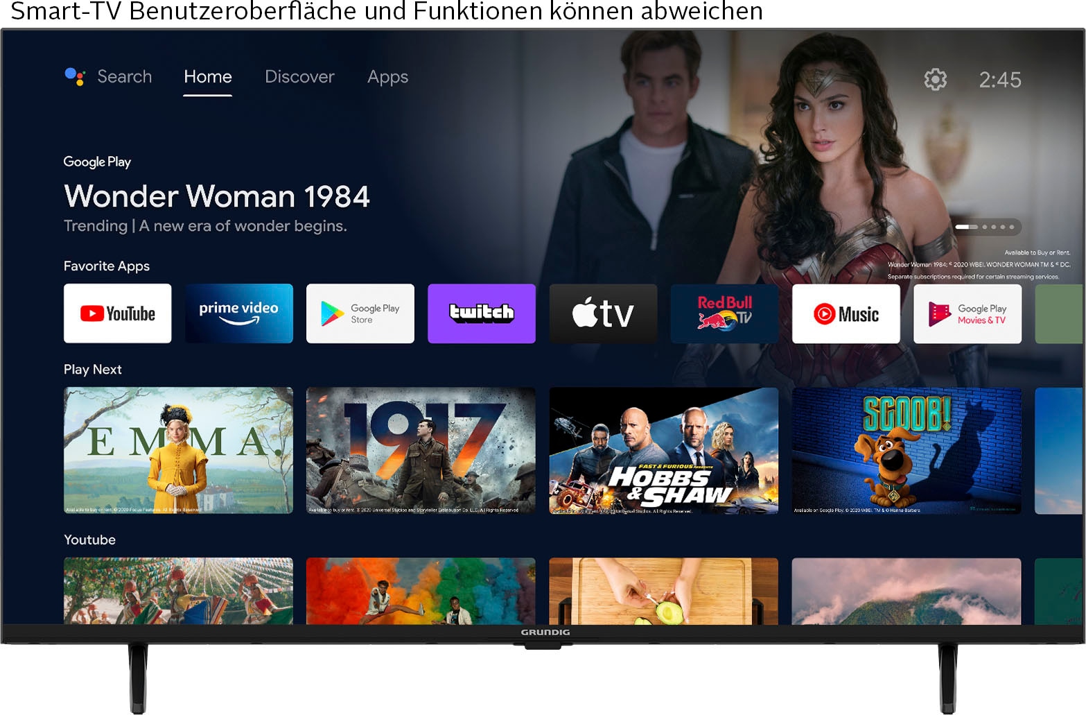 krokodille håndflade Paradoks Grundig LED-Fernseher »40 VOE 631 BR1T00«, 100 cm/40 Zoll, Full HD, Android  TV-Smart-TV | BAUR