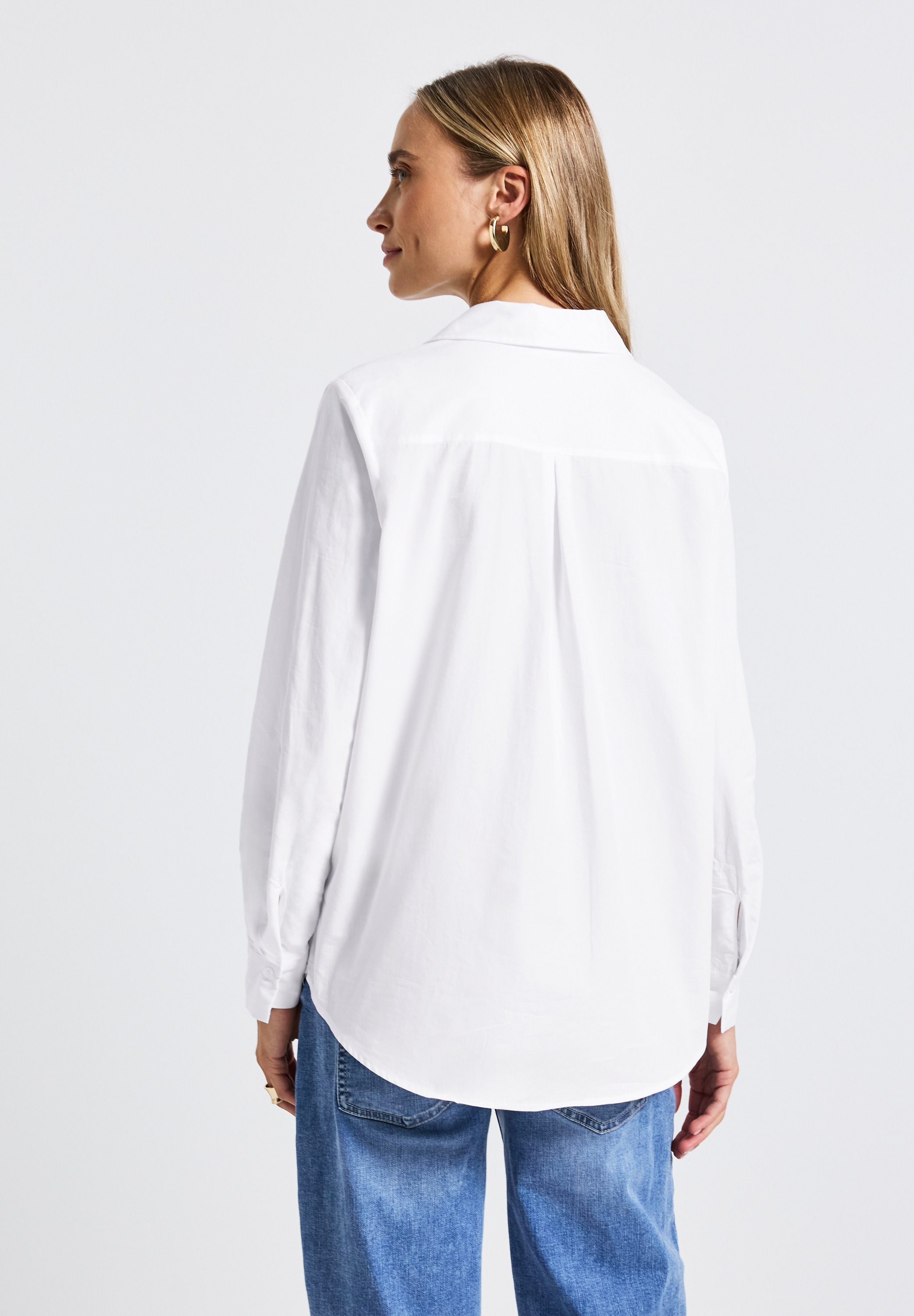 STREET ONE Hemdbluse, aus reiner Baumwolle