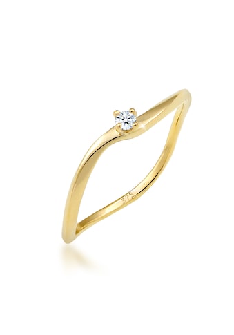 Verlobungsring »Verlobung Welle Diamant (0.03 ct.) 375 Gelbgold«