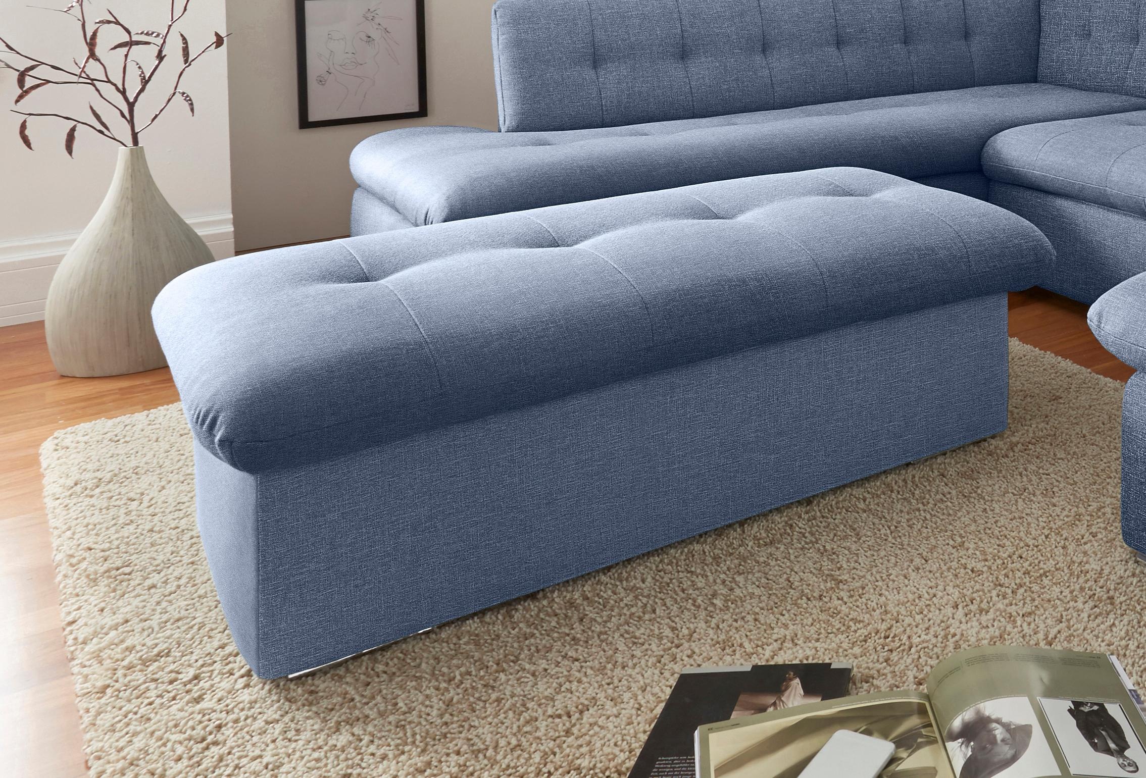 TRENDMANUFAKTUR Hocker »Reggae II, Bankhocker mit toller Detailverarbeitung im Sitz«, mit Stauraumfach