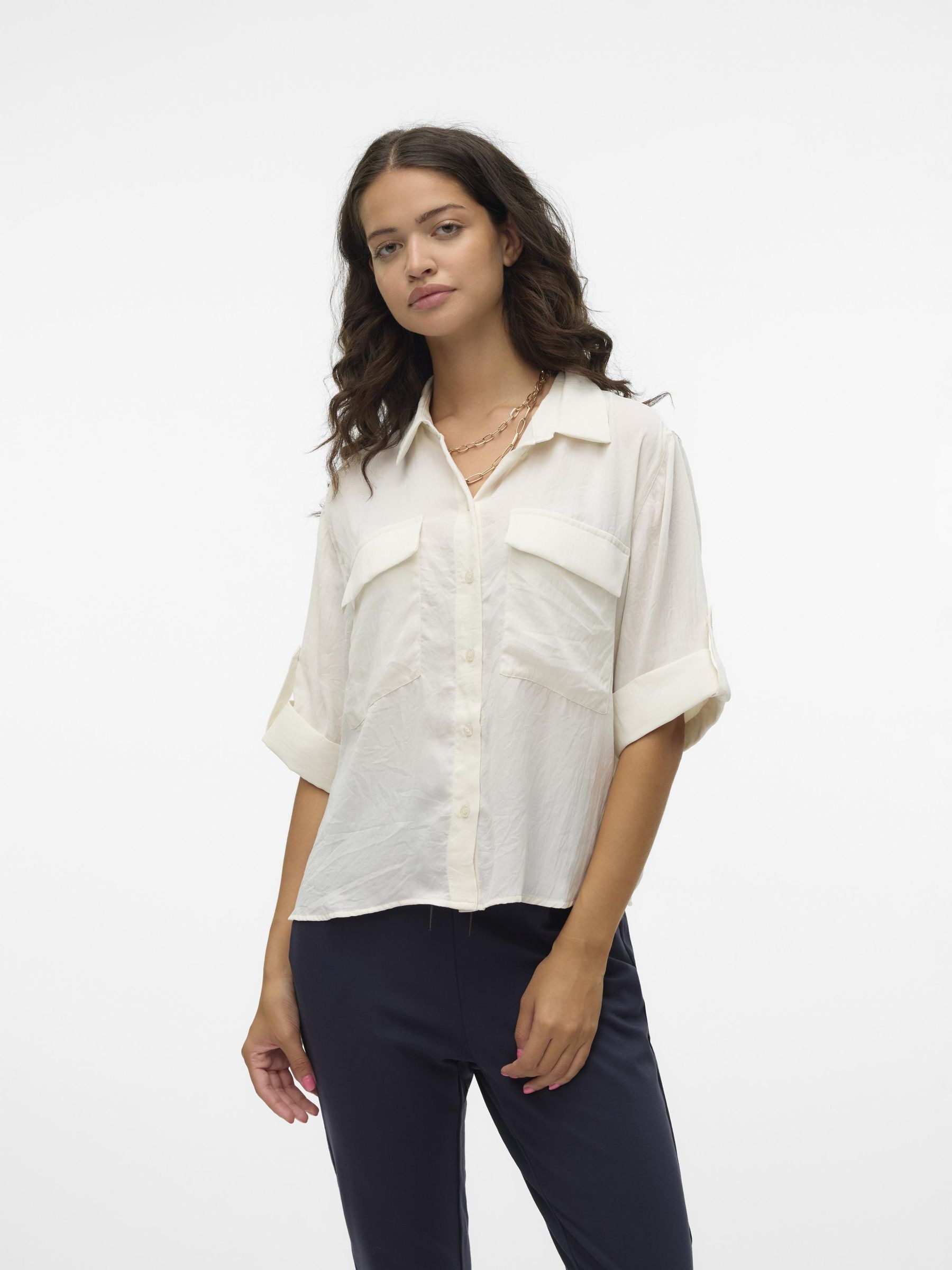 Vero Moda Kurzarmbluse "VMFABIANA 3/4 SHIRT VMA NOOS" günstig online kaufen