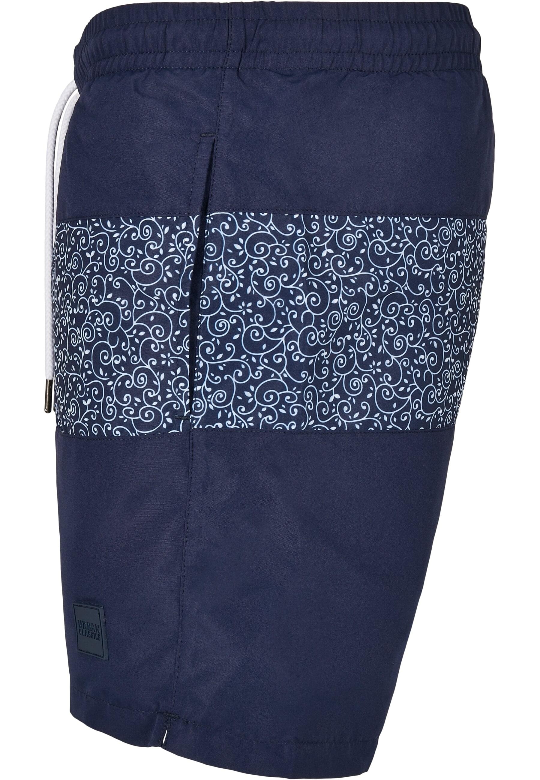 URBAN CLASSICS Badeshorts »Urban Classics Herren Mid Block Pattern Swim Shorts«