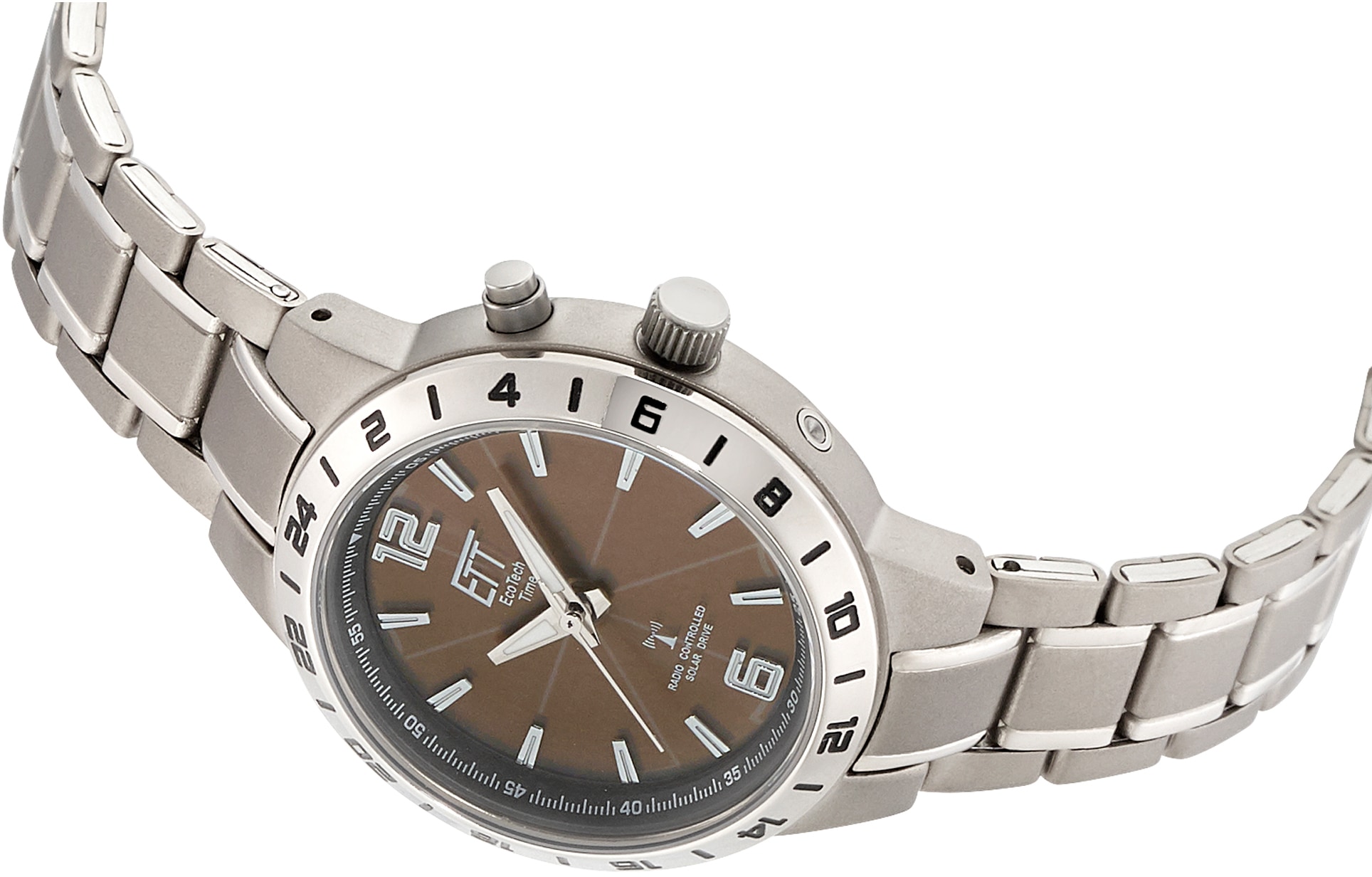 ETT Funkuhr »Titan Basic«, Armbanduhr, Damenuhr, Solar, Titan