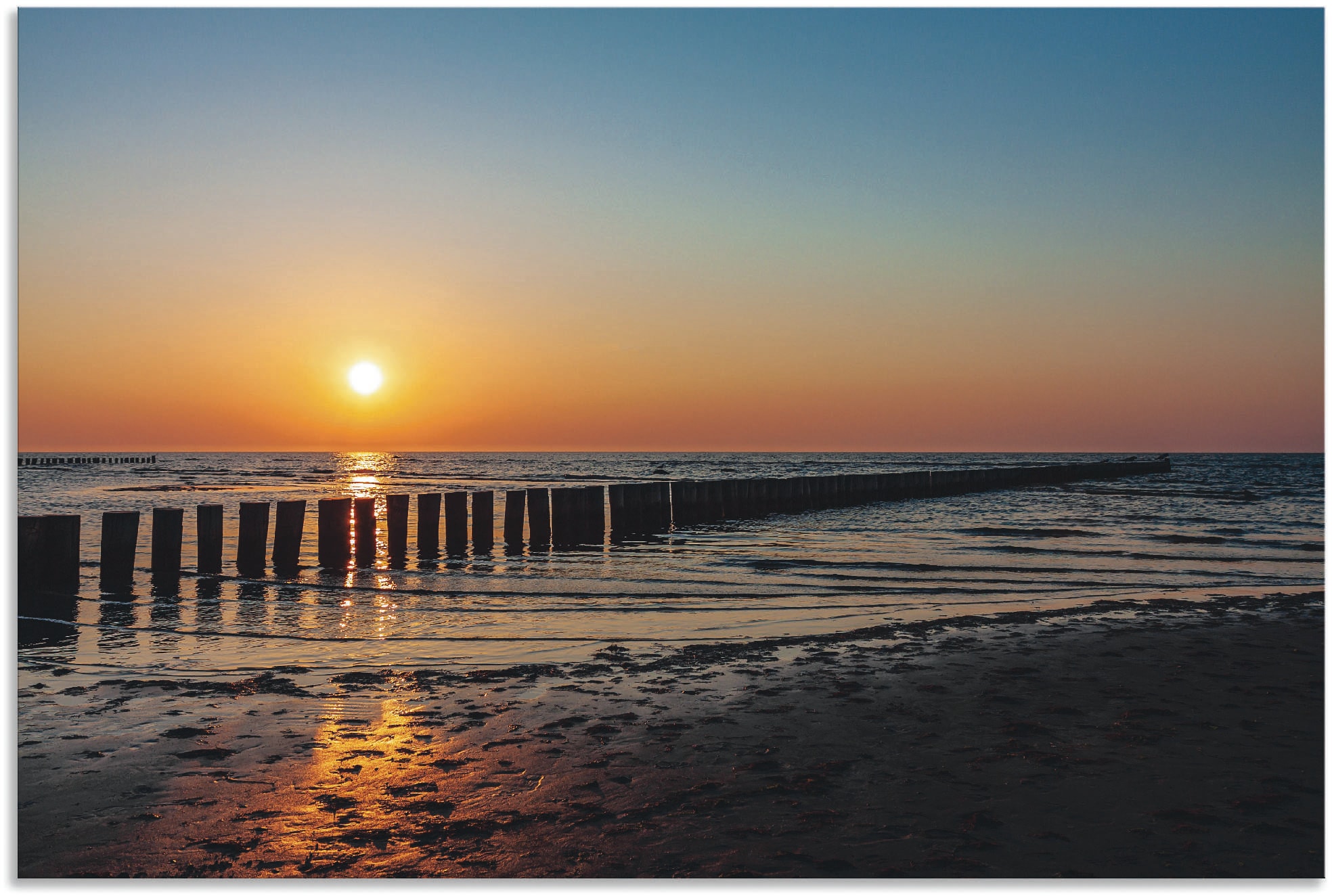 Artland Wandbild "Sonnenuntergang an Ostsee Insel Poel", Bilder vom Sonnenu günstig online kaufen