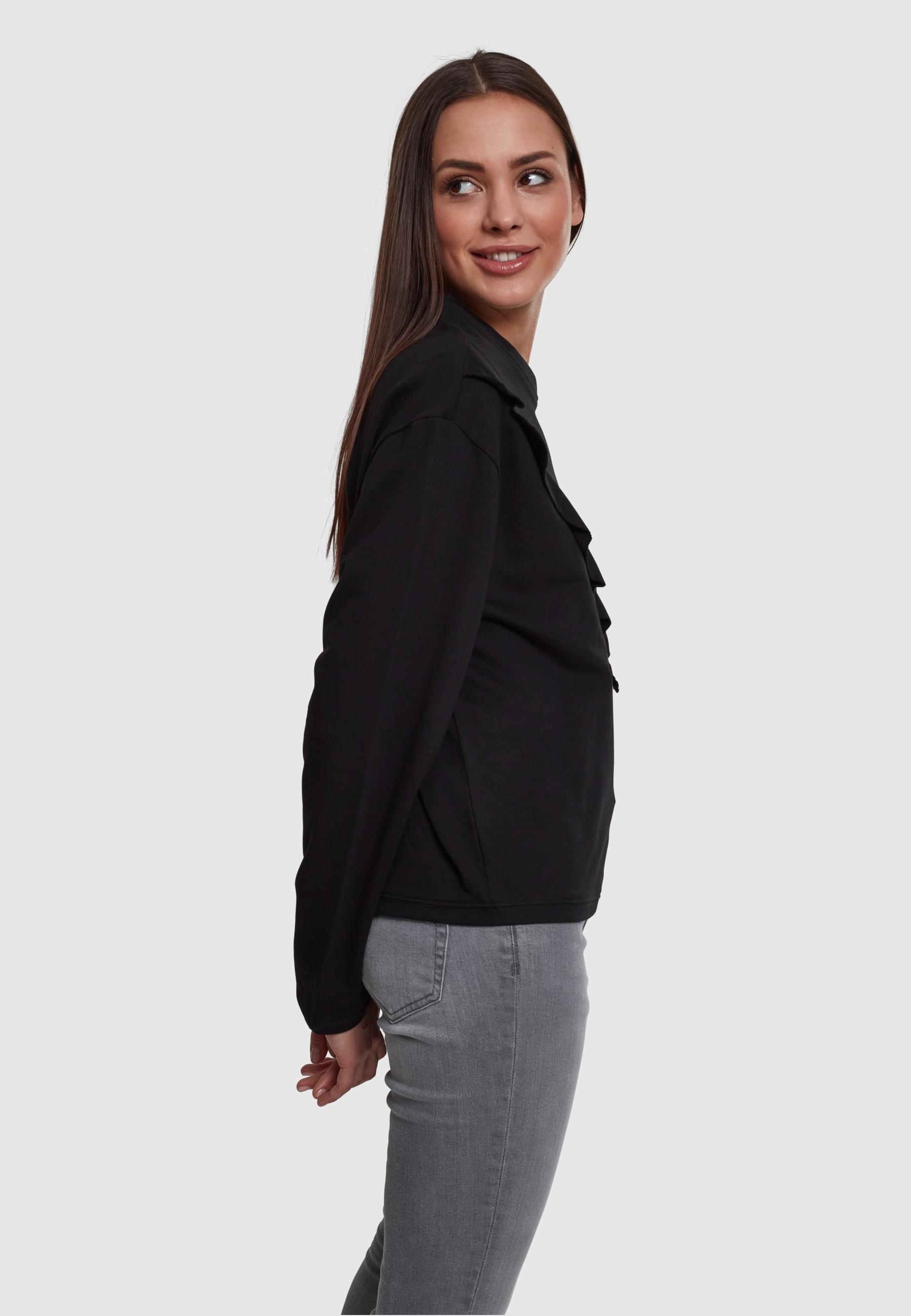 URBAN CLASSICS Sweatshirt »Urban Classics Damen Ladies Terry Volant Crew«, (1 tlg.)