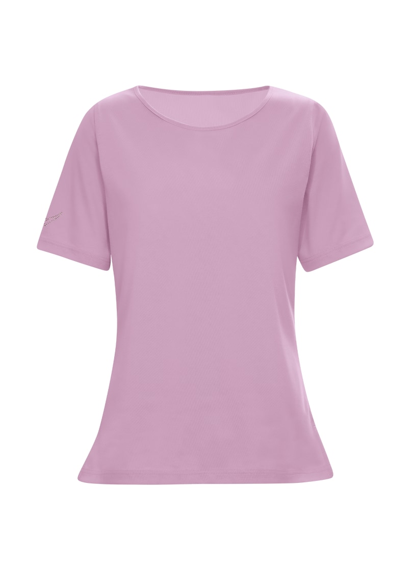 Trigema T-Shirt »TRIGEMA T-Shirt DELUXE Baumwolle mit Kristallsteinen«, (1 tlg.)