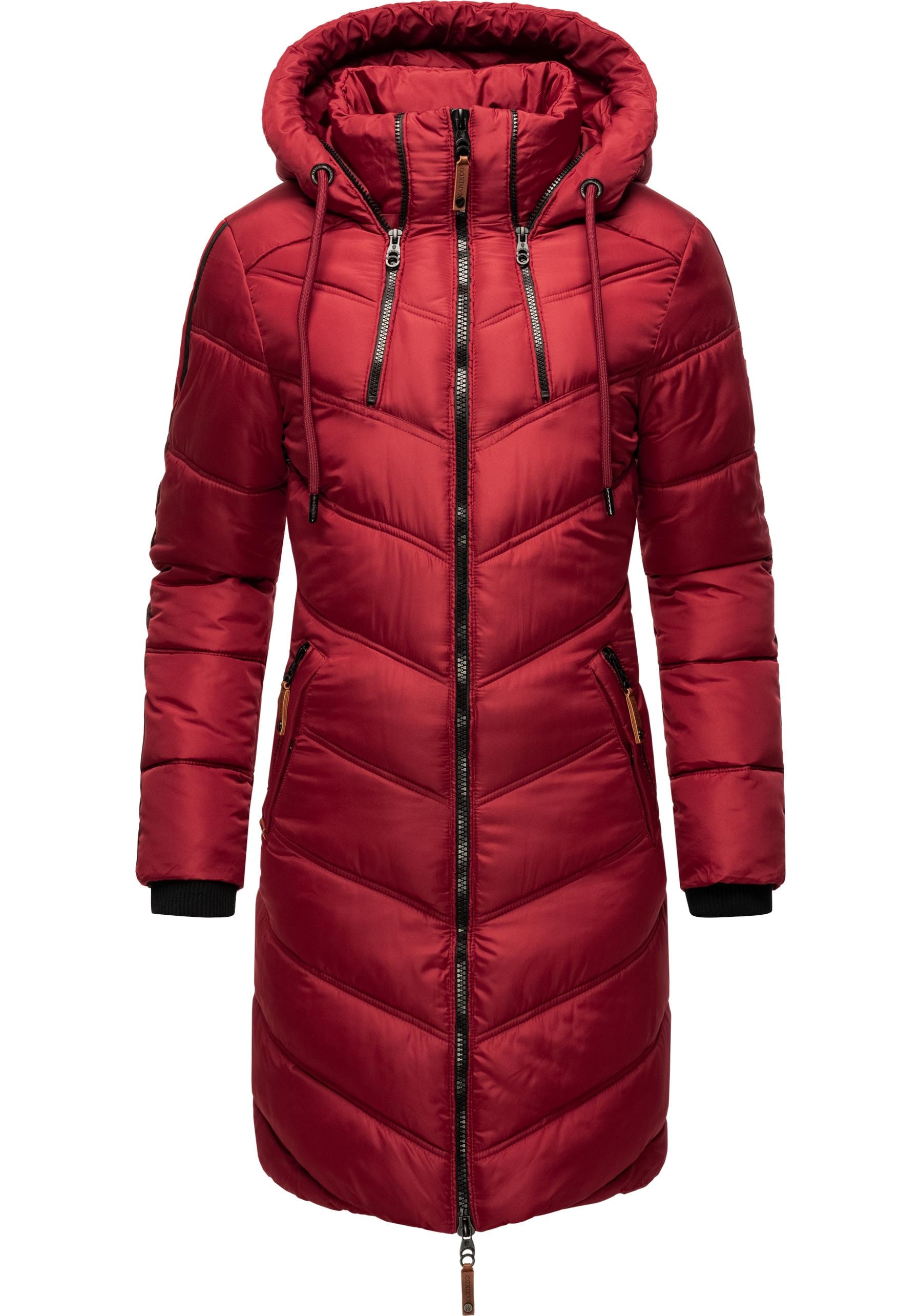 Marikoo Wintermantel "Armasa", modischer Damen Winter Steppmantel mit Kapuz günstig online kaufen