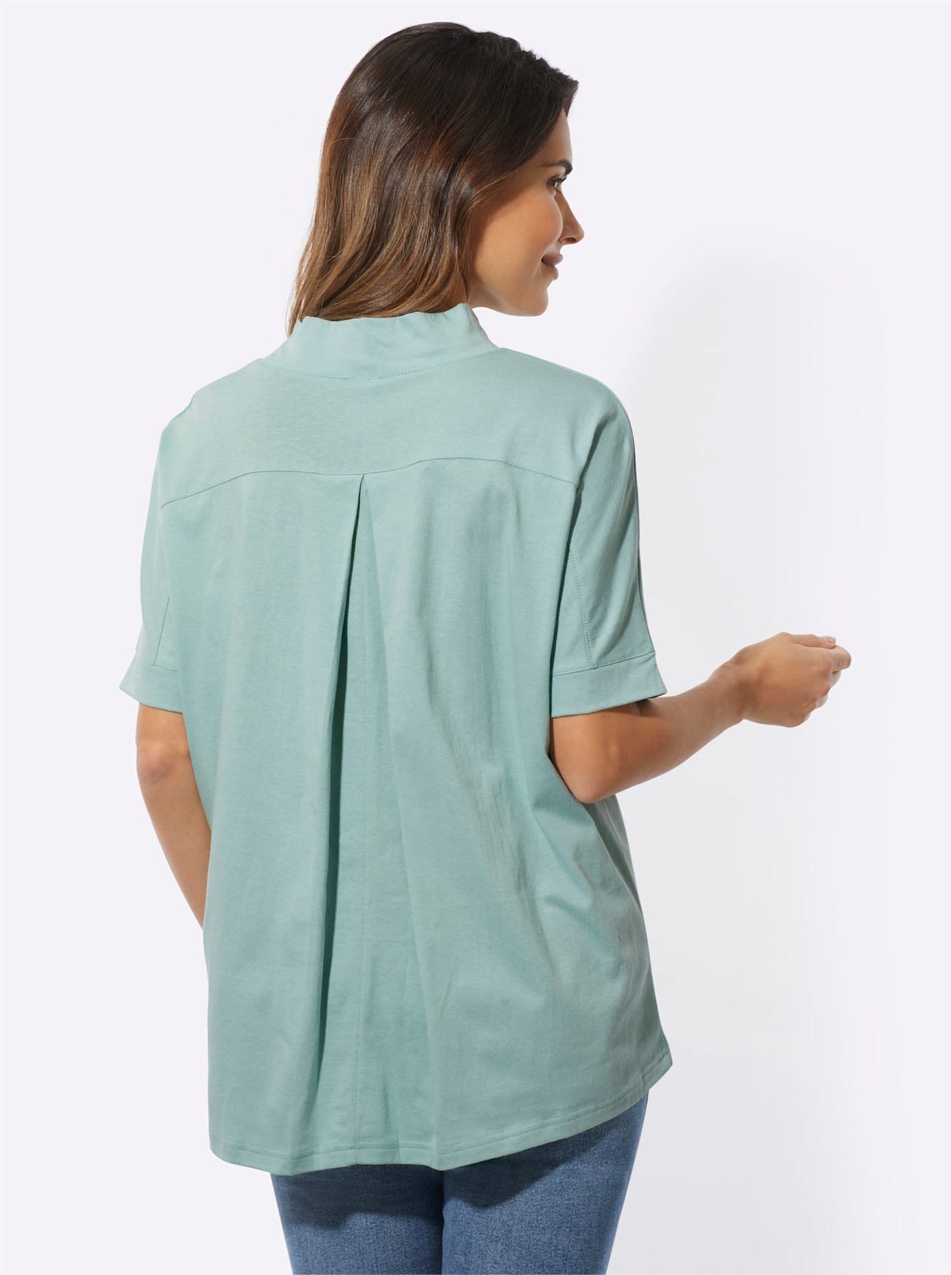 Classic Basics Stehkragenshirt »Kurzarm-Shirt«, (1 tlg.)