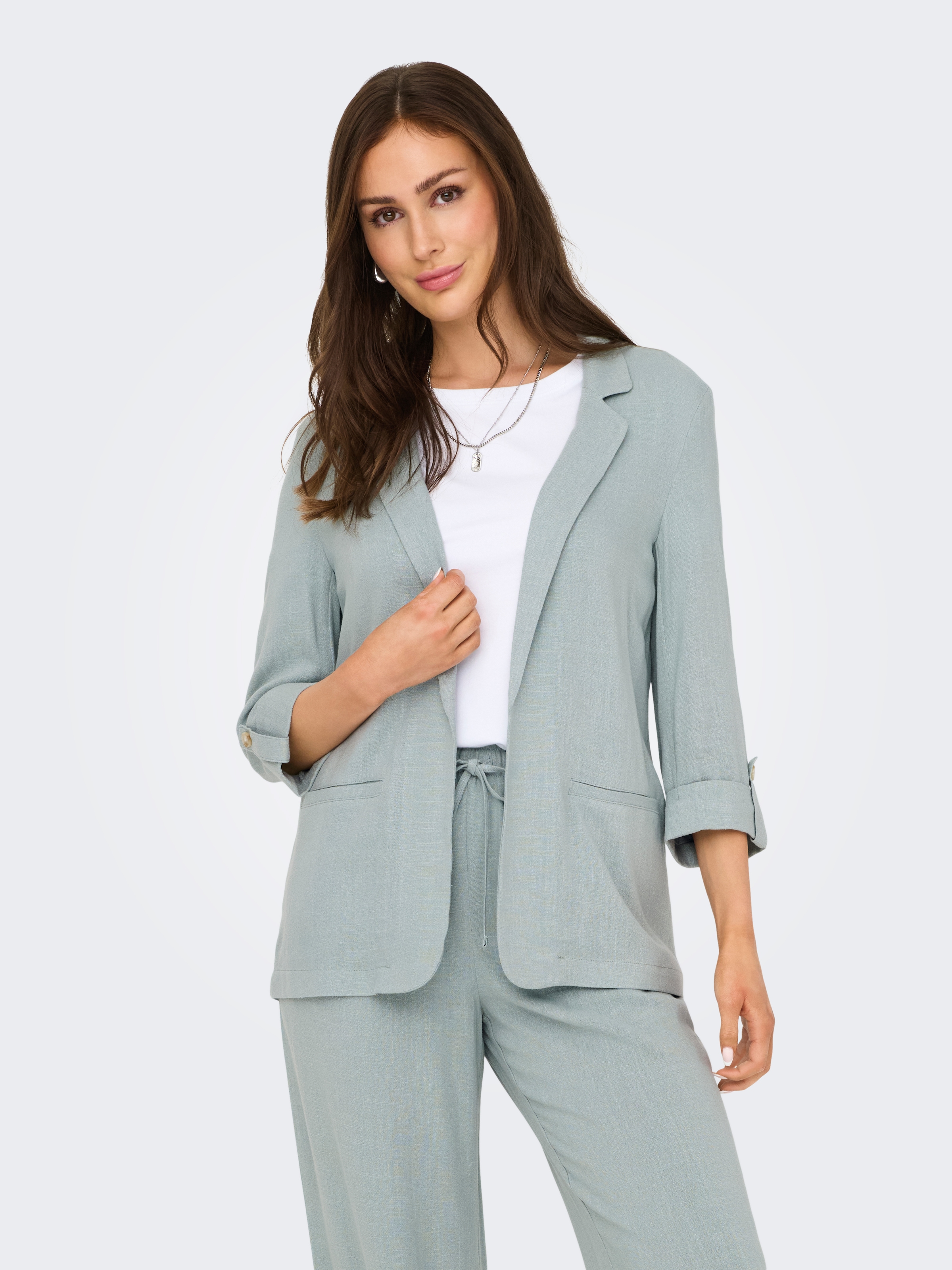 ONLY Longblazer "ONLSIESTA 3/4 OPEN LIN BL BLAZE TLR NOOS" günstig online kaufen