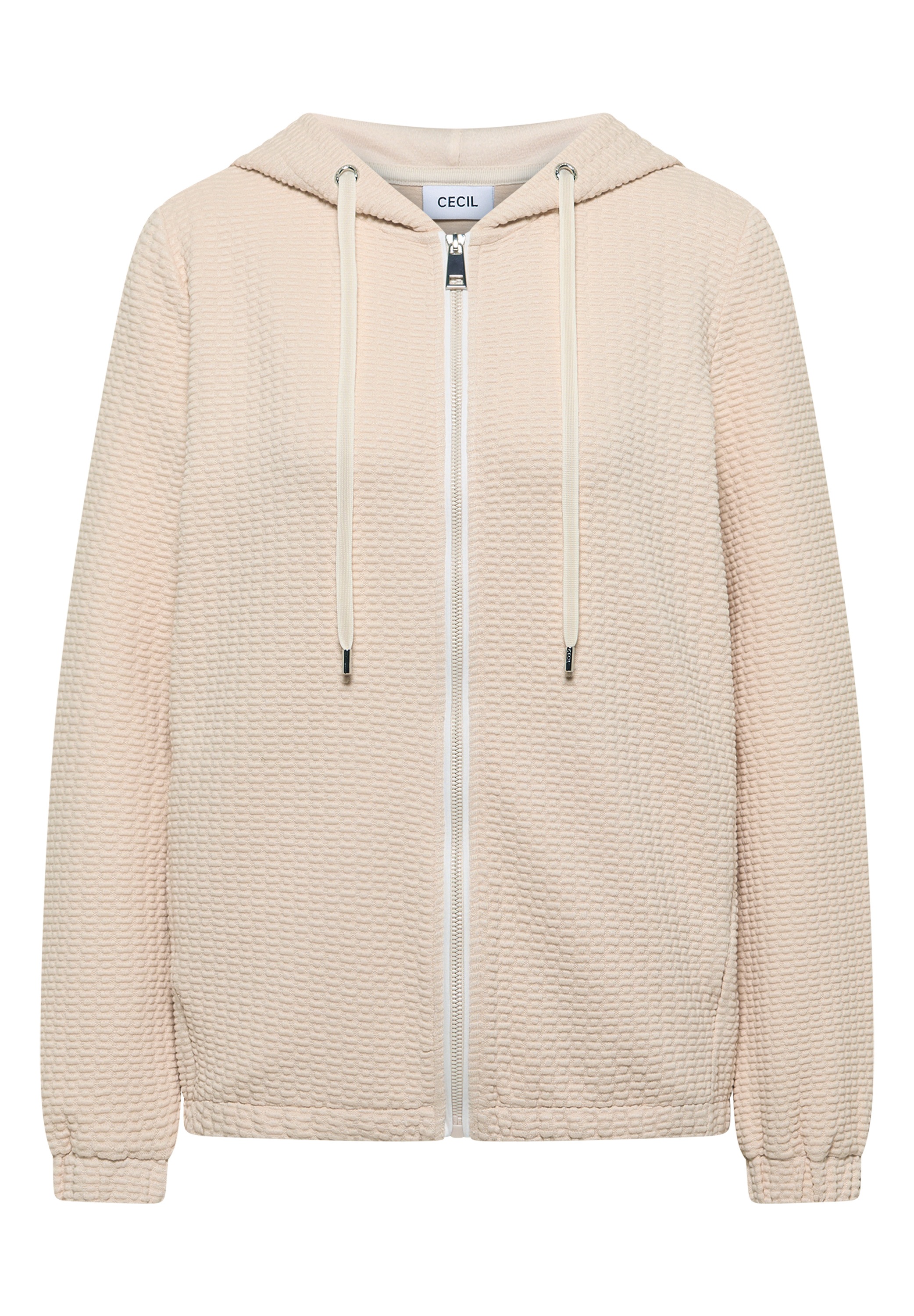 Cecil Women's Sweatshirt Jacket Pearl Beige XL 3