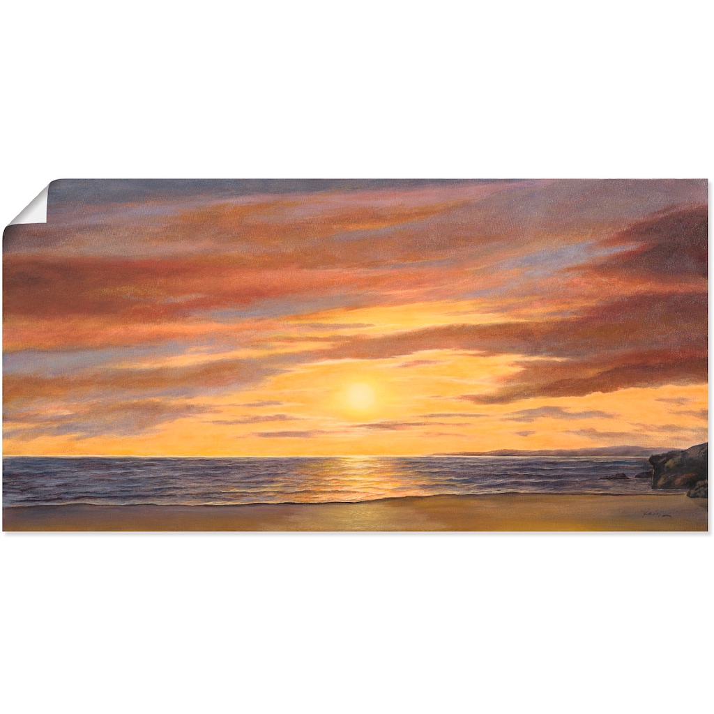 Artland Wandbild »Sonne am Strand«, Strand, (1 St.)