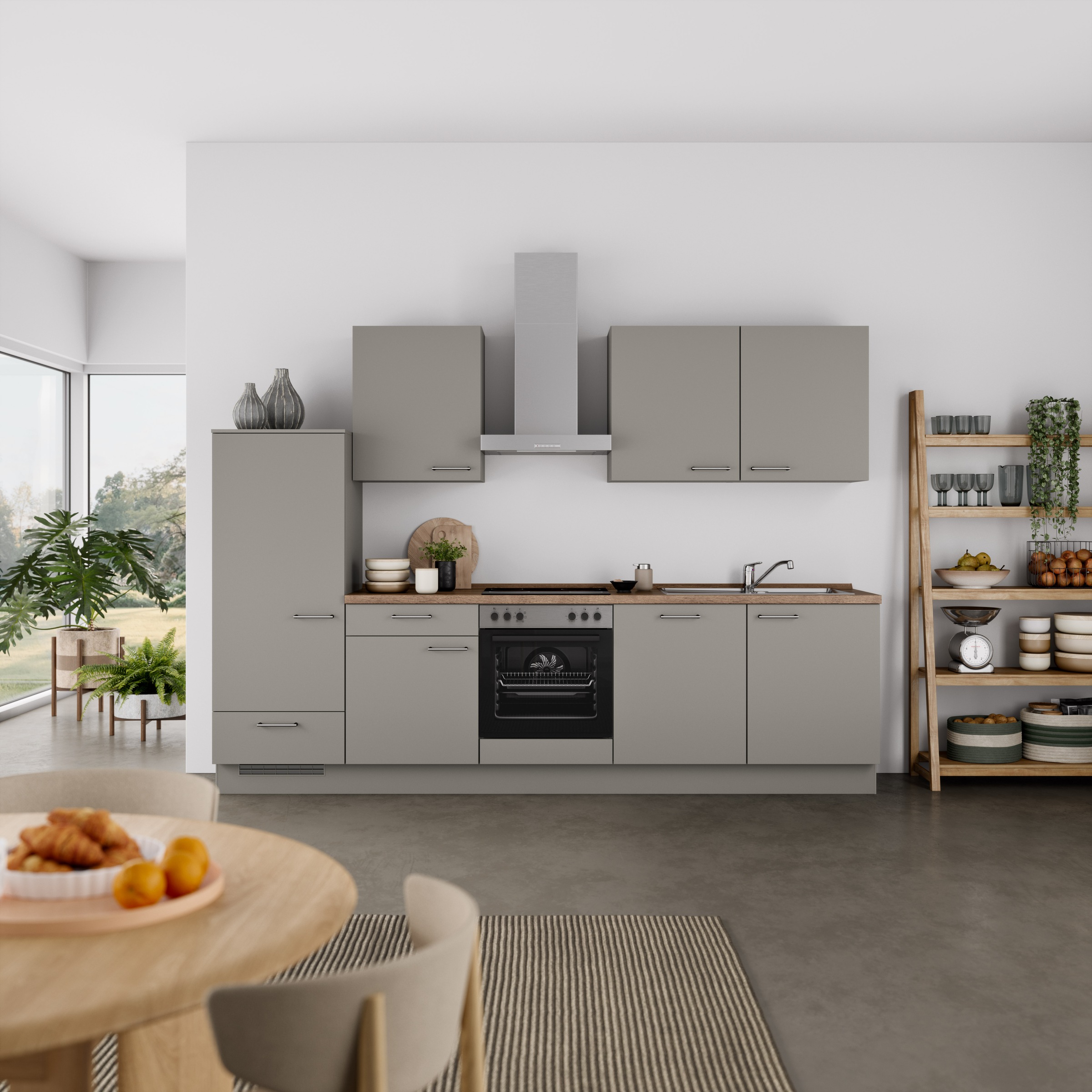 nobilia Küchenzeile ""Laser I", Ausrichtung wählbar, Breite 300 cm" vormont günstig online kaufen