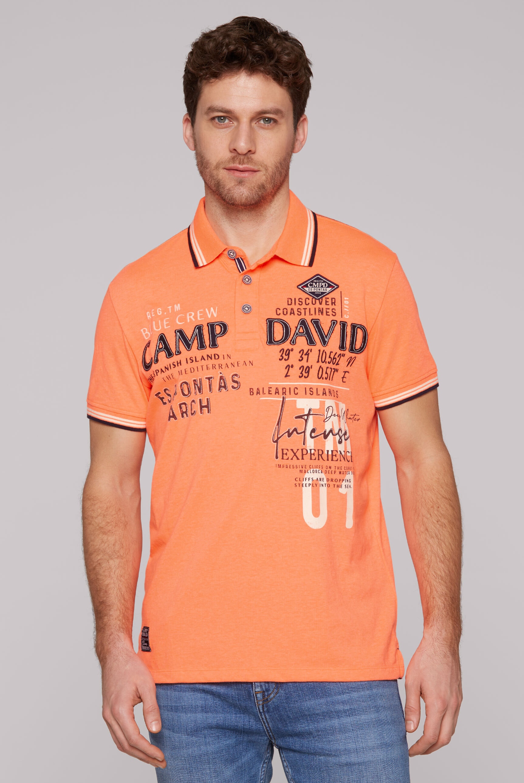 CAMP DAVID Poloshirt, mit Seitenschlitze günstig online kaufen