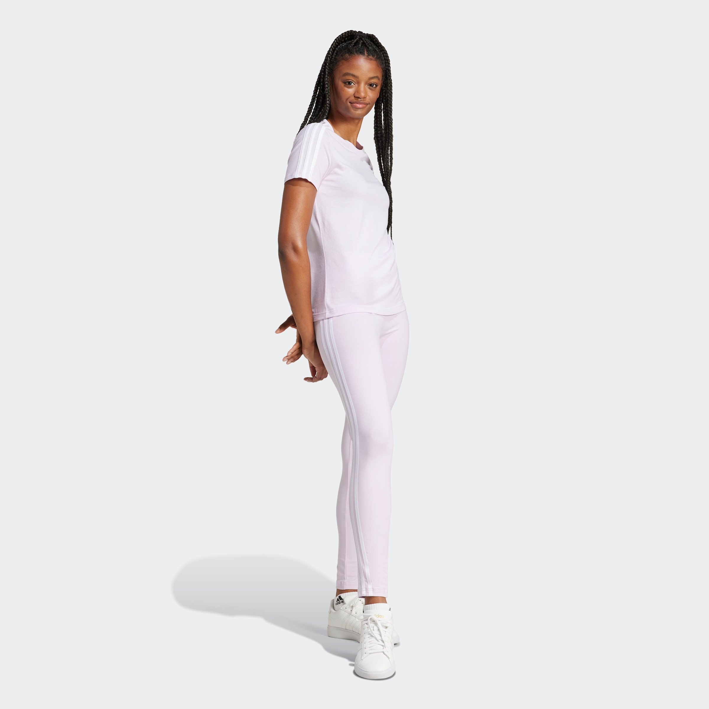 adidas Sportswear T-Shirt »LOUNGEWEAR ESSENTIALS SLIM 3-STREIFEN«