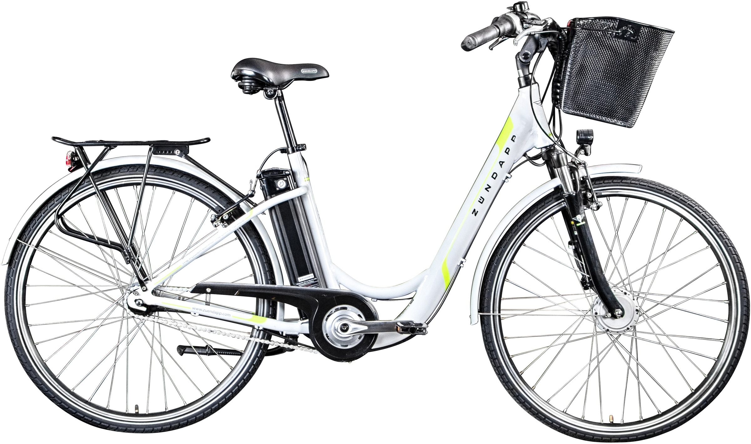 Zündapp E-Bike "Z517", 7 Gang, Shimano, Frontmotor 250 W, (mit großem Frontkorb), Pedelec, Elektrofahrrad für Damen u. H