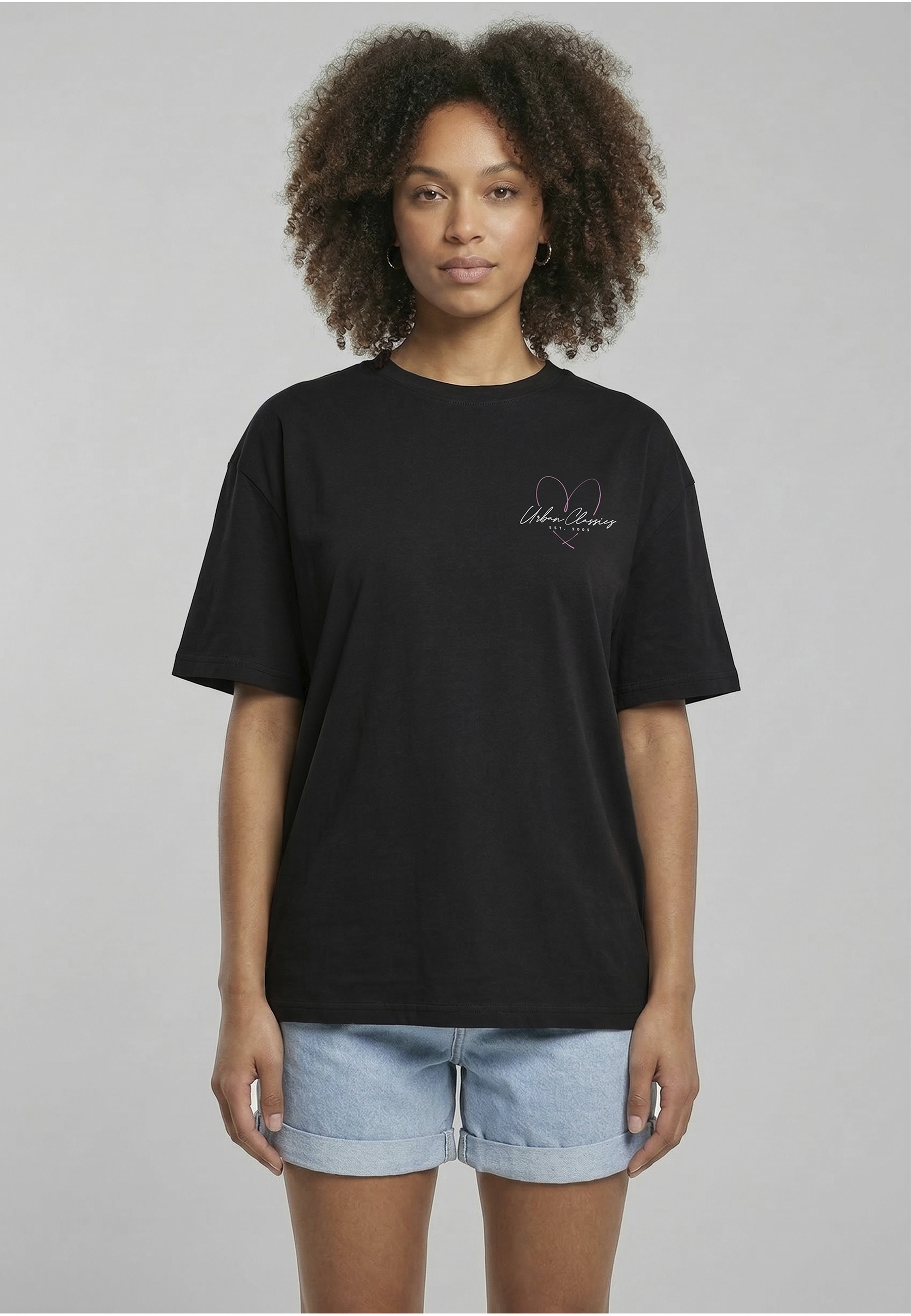 URBAN CLASSICS T-Shirt »Urban Classics Ladies Urban Classic Heart Logo Loose Tee« 1