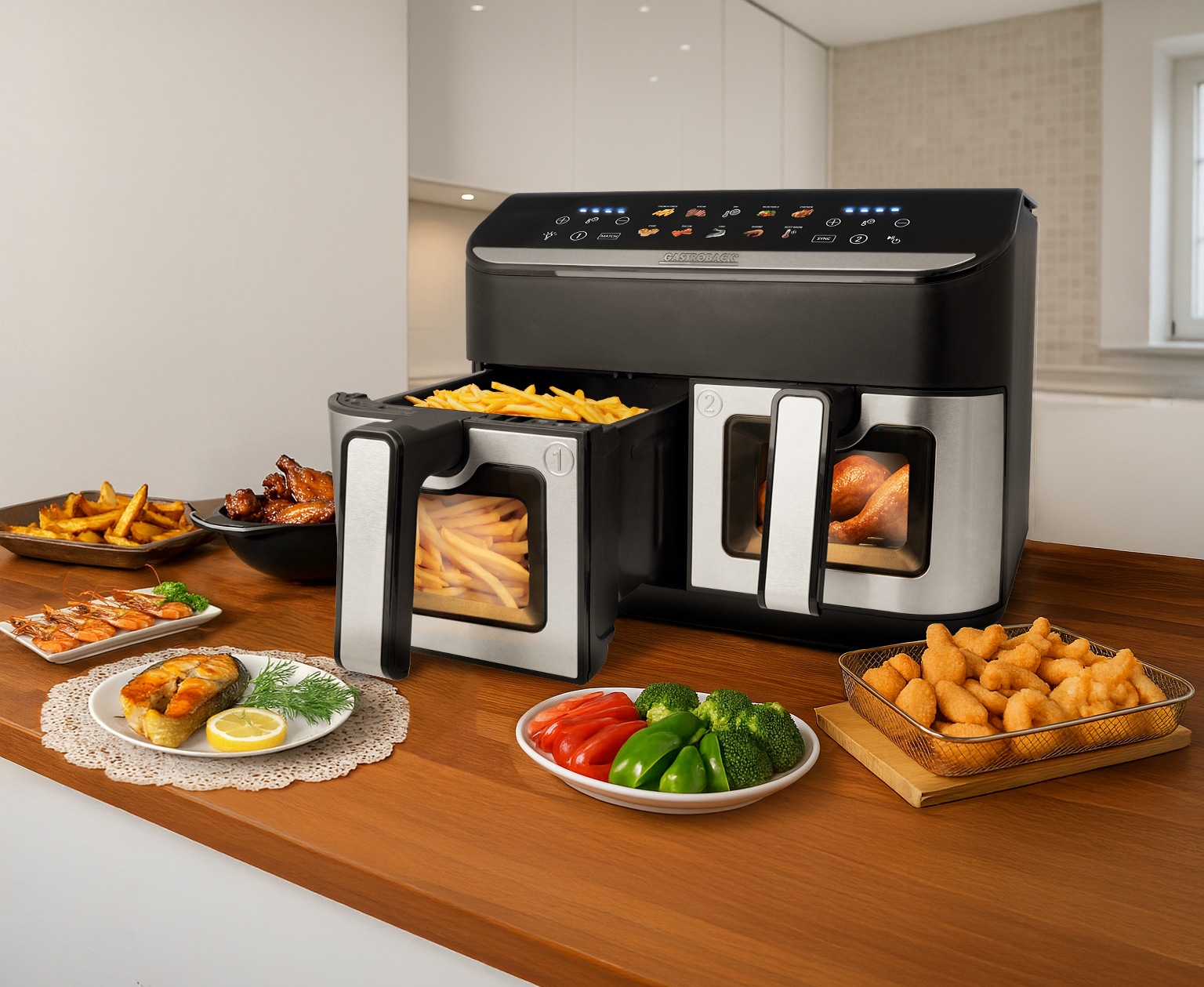 Gastroback Heißluftfritteuse "42585 HEAT & CRISP FAMILY 8 L" 2900 W