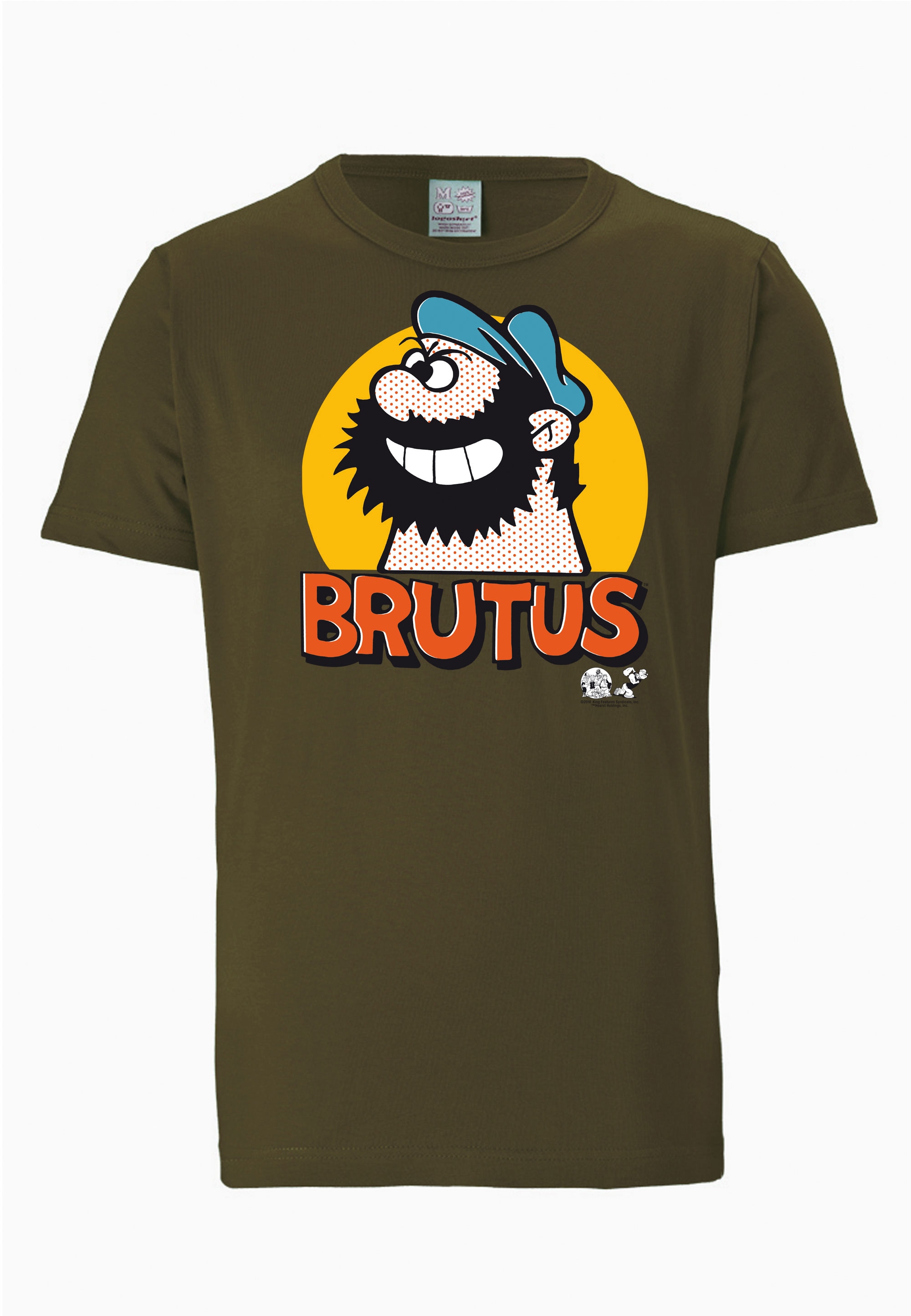 LOGOSHIRT T-Shirt »Popeye - Brutus Popart«, mit kultigem Brutus-Frontprint