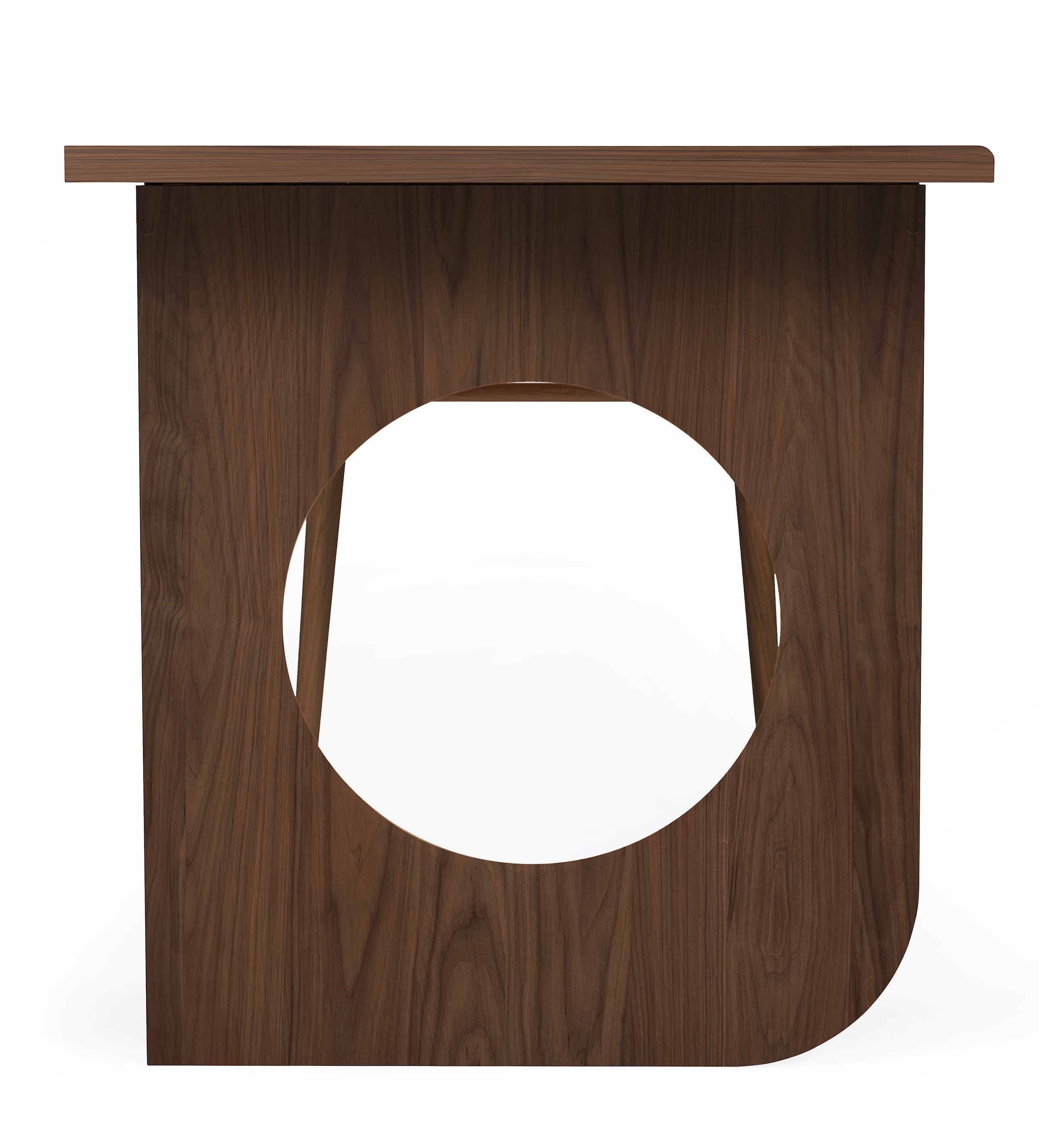 Woodman Schreibtisch »Bau«, edles Holzfurnier aus Nussbaum, Breite 140 cm