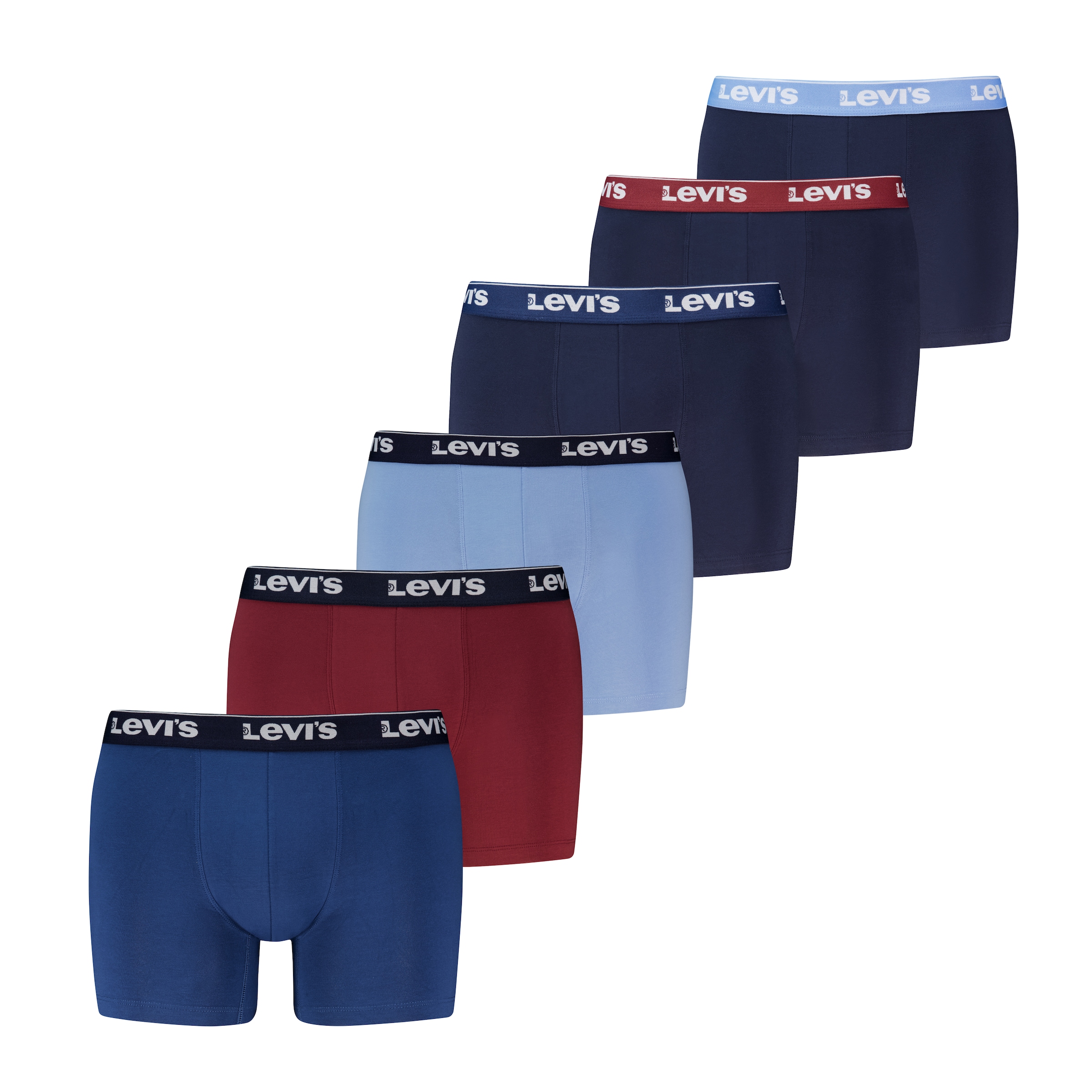 Levis "LEVIS MEN REPEAT LOGO BOXER BRIEF" 6er Pack, Logobund und ohne Eingriff
