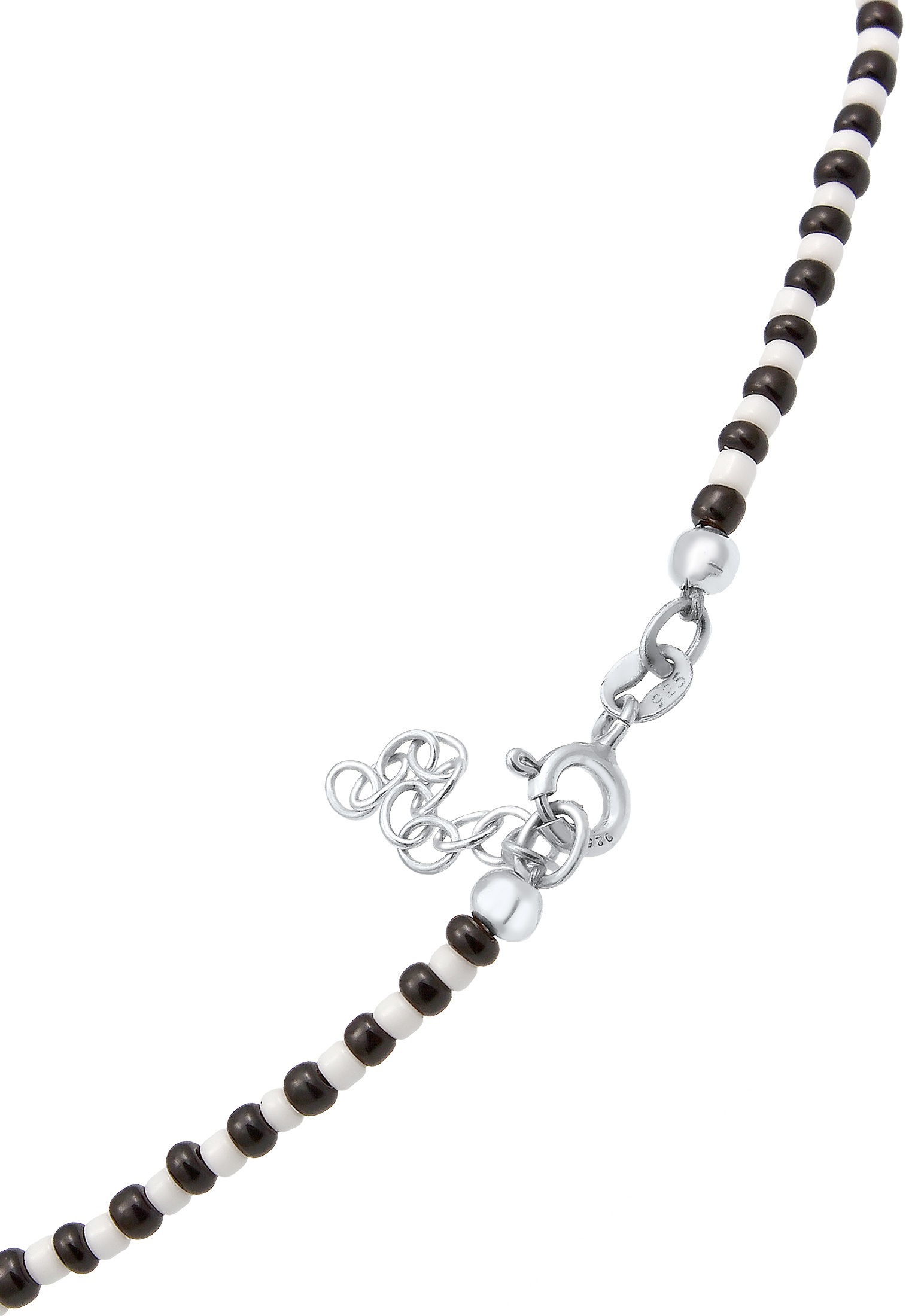 Elli Perlenkette »Barock Perle Glas Beads Schwarz 925 Sterling Silber«