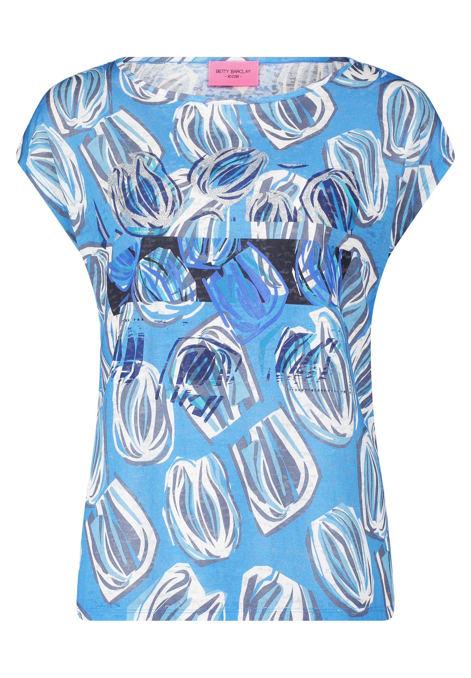 Betty Barclay Kurzarmshirt »Betty Barclay Damen Printshirt mit Struktur«, (1 tlg.), Material