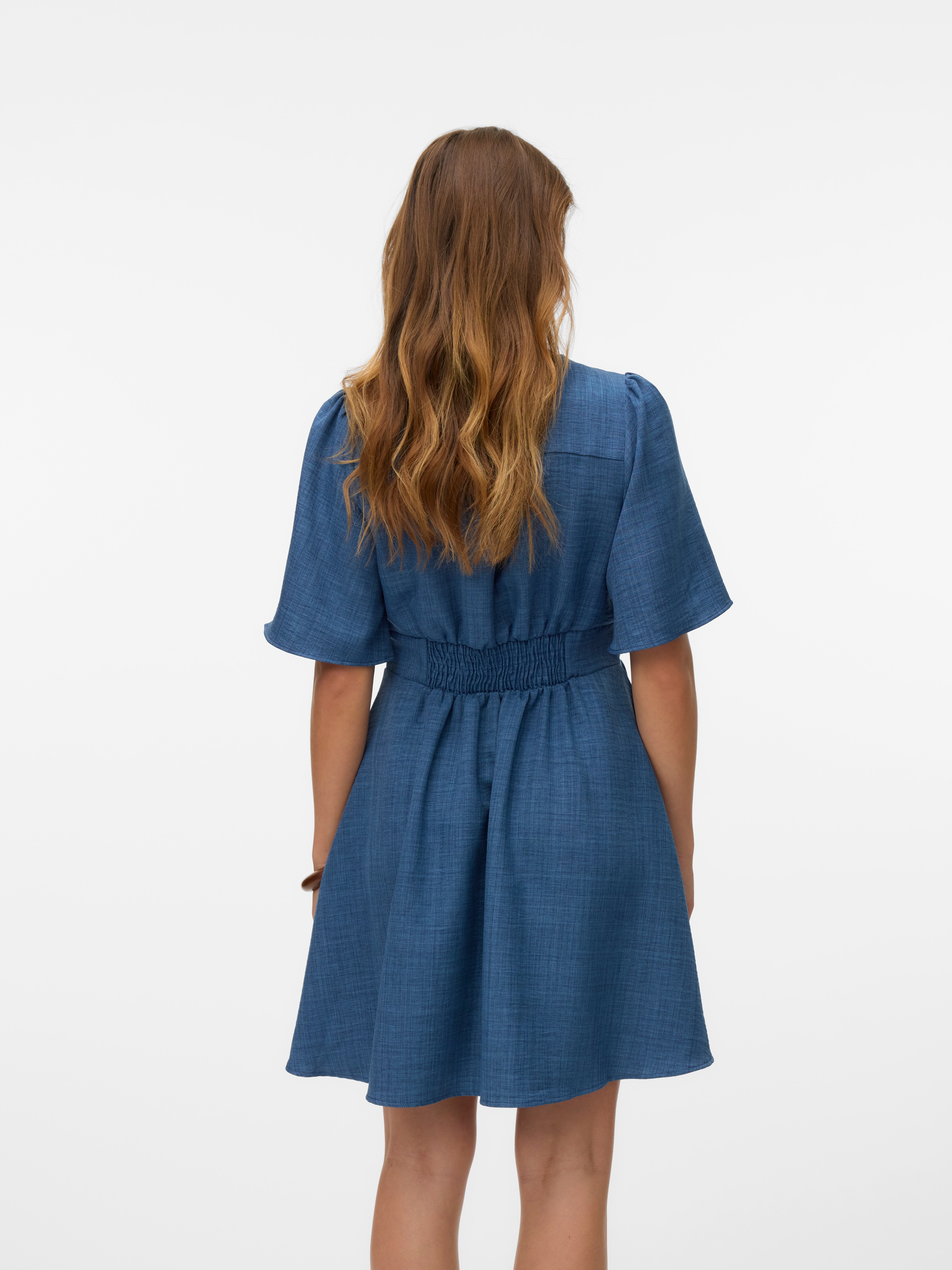 Vero Moda Minikleid "VMMELANEY 2/4 SHORT DRESS WVN NOOS" Sommerkleid, Kunsf günstig online kaufen