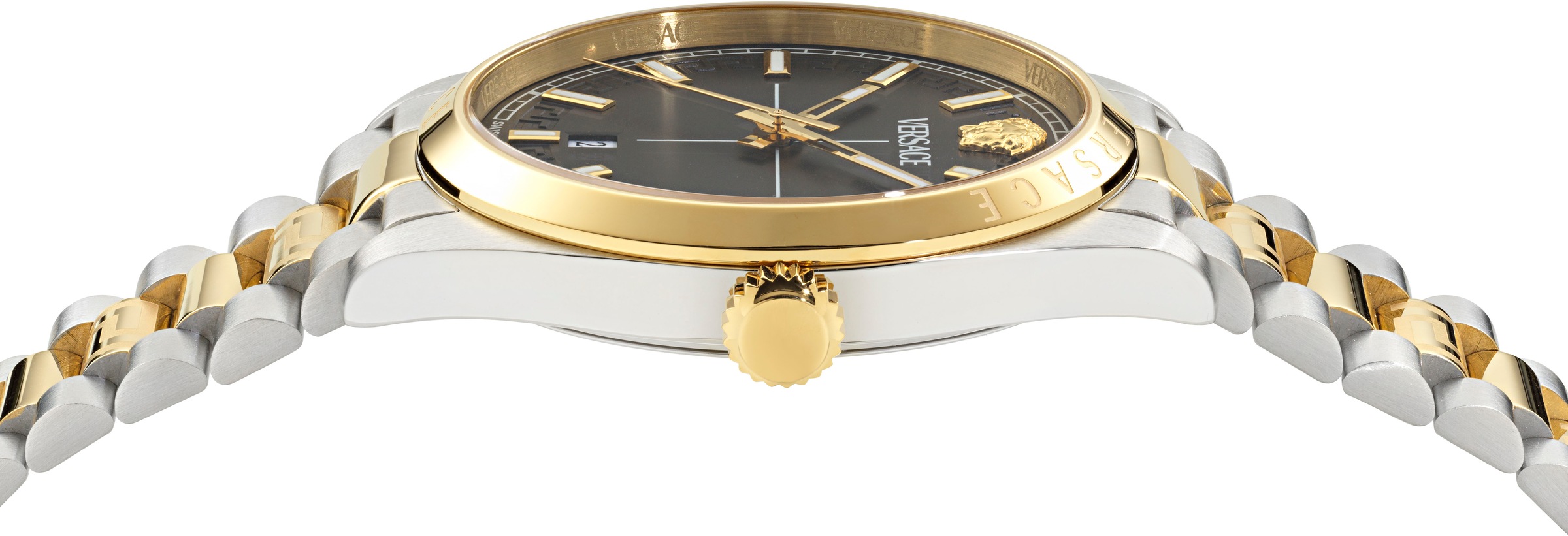 Versace Quarzuhr »MILLENYIUM GENT«, Armbanduhr, Herrenuhr, Swiss Made, Edelstahlarmband, analog, Datum