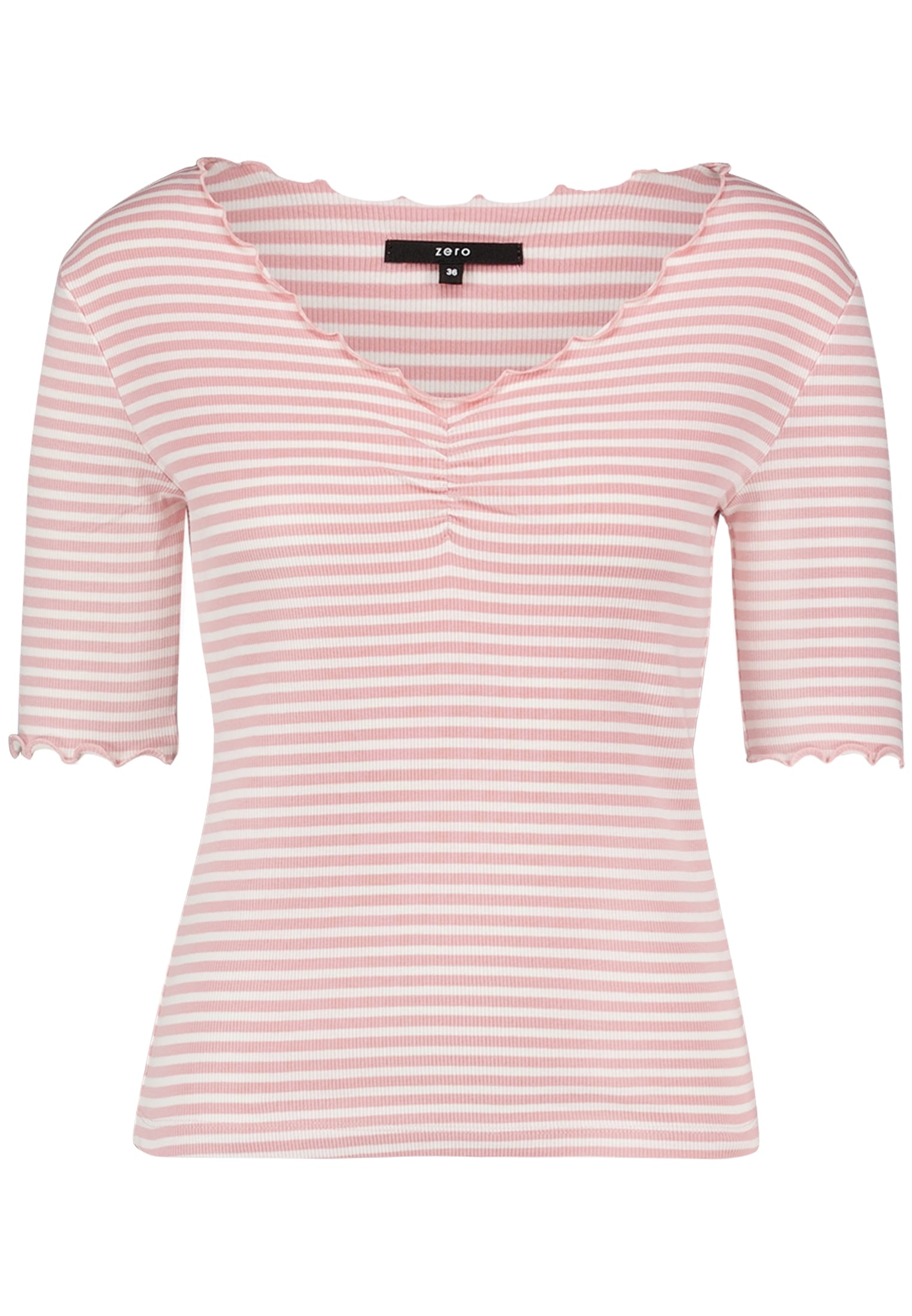 Zero Kurzarmshirt »Damen mit Raffung« 1 Raffung