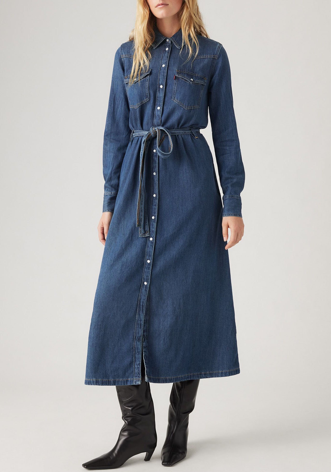 Jeanskleid »QUINNEY DENIM DRESS«, mit Bindegürtel