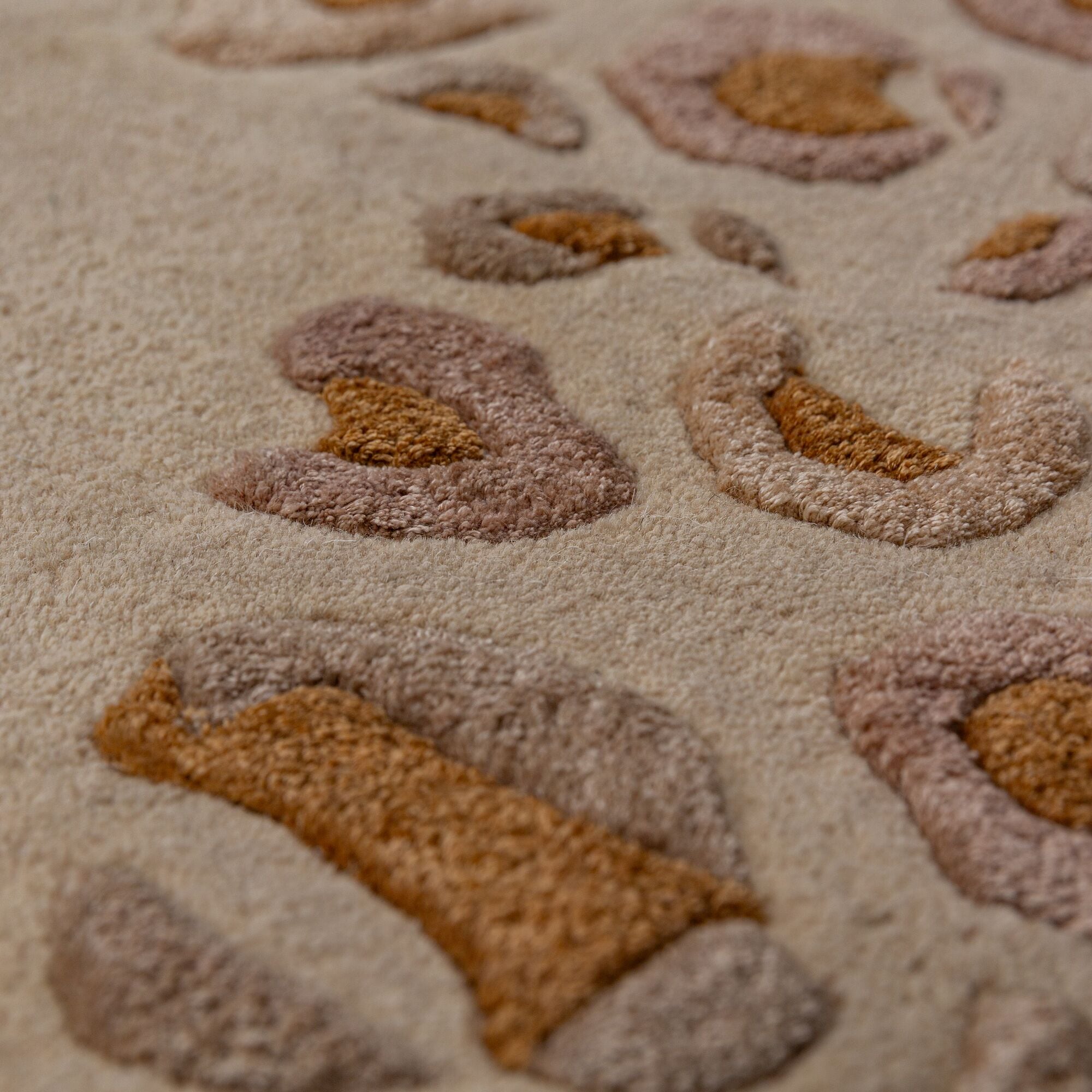 FLAIR RUGS Teppich »LEOPARD FRAME« rechteckig Glänzende Woll-Viskose-Mischung, Leo Muster, Wohnzimmer, Schlafzimmer