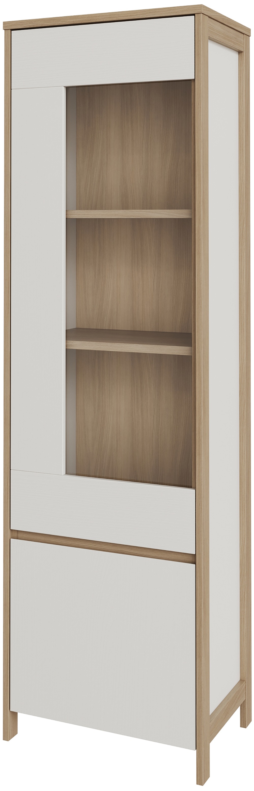 Thumbnail - Home affaire Vitrine "Stranda, Hochschrank im Scandi-Style, moderne Glasvitrine" Rahmenoptik, ausreichend Stauraum, viel...