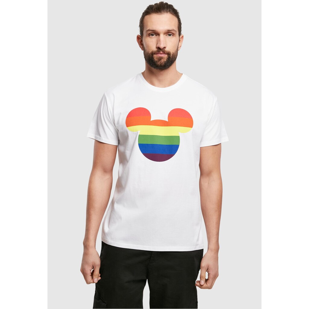 Merchcode Kurzarmshirt »Herren Mickey Mouse Rainbow Pride Tee«, (1 tlg.)