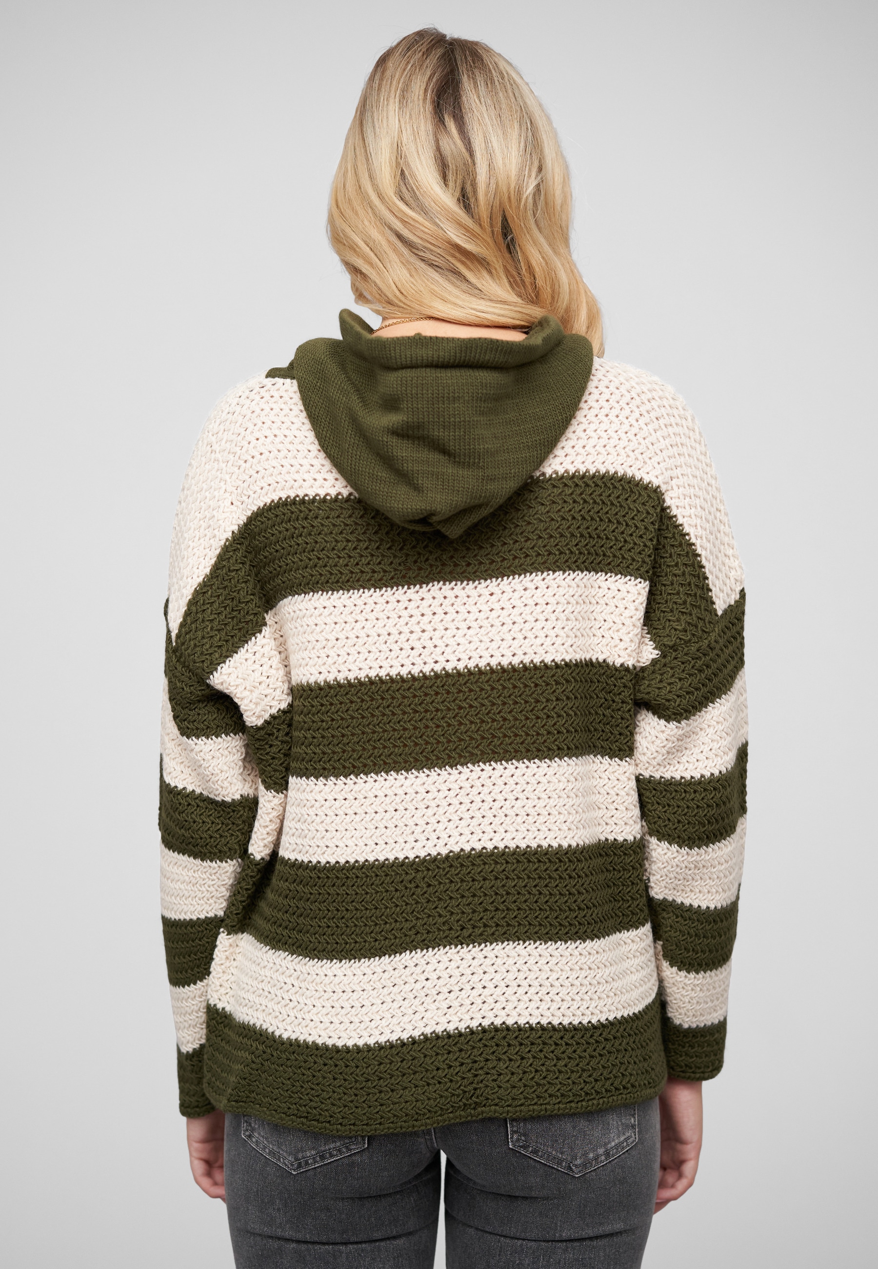 CLOUD 5IVE Kapuzenpullover »CLOUD 5IVE Strick-Hoodie mit Tunnelzug und Streifen« 1 Stk.