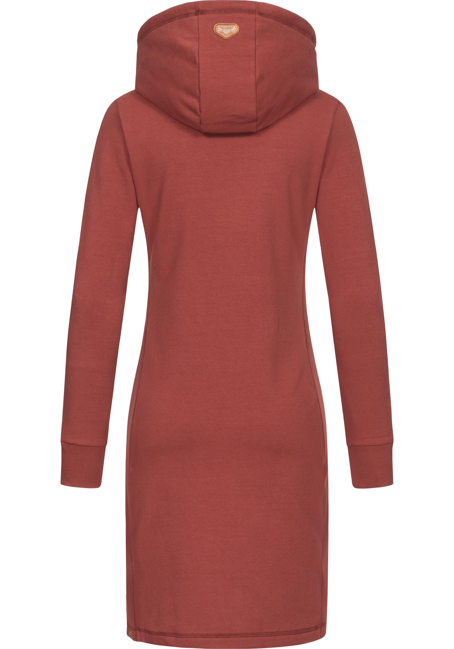 Baumwoll »Sabreen«, BAUR Kleid Sweatkleid Kapuze bestellen Ragwear mit | Langärmliges für