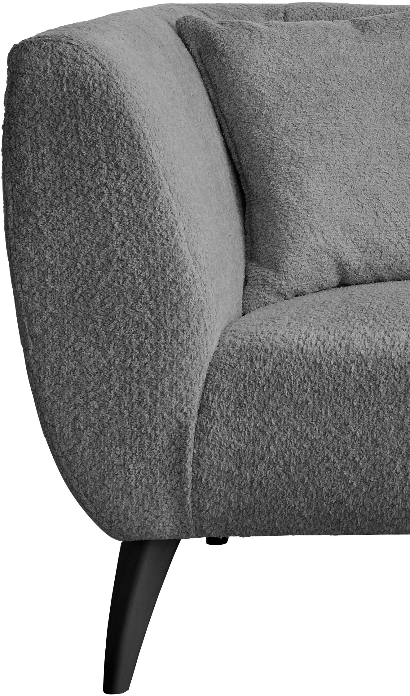 Home affaire Ecksofa »Lazio modern und bequem, schmale Armlehnen, tolle Detailverarbeitung« zwei verschiedene Fußfarben wählbar