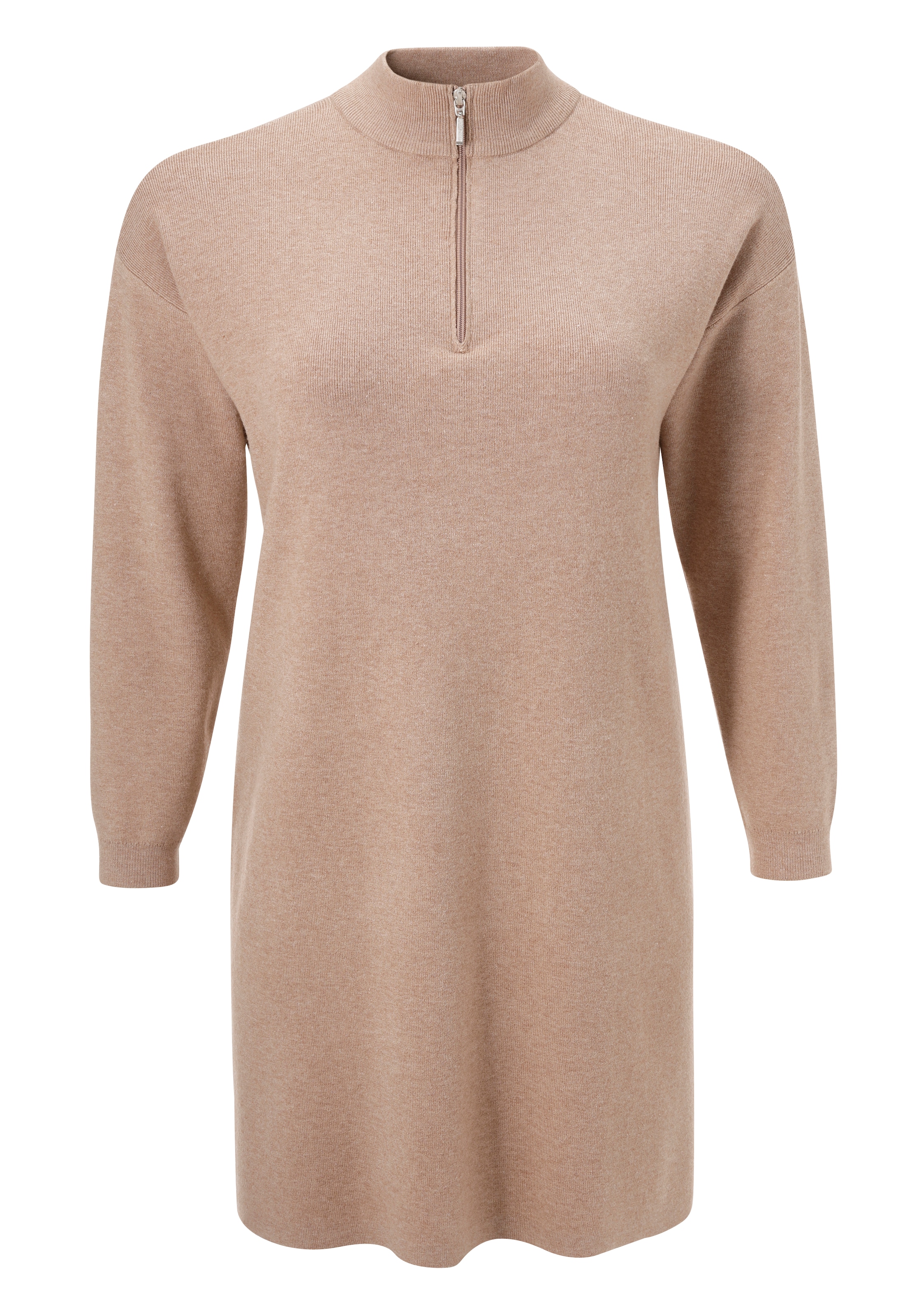 Aniston PLUS Strickkleid, mit Stehkragen und Reißverschluss - NEUE KOLLEKTION