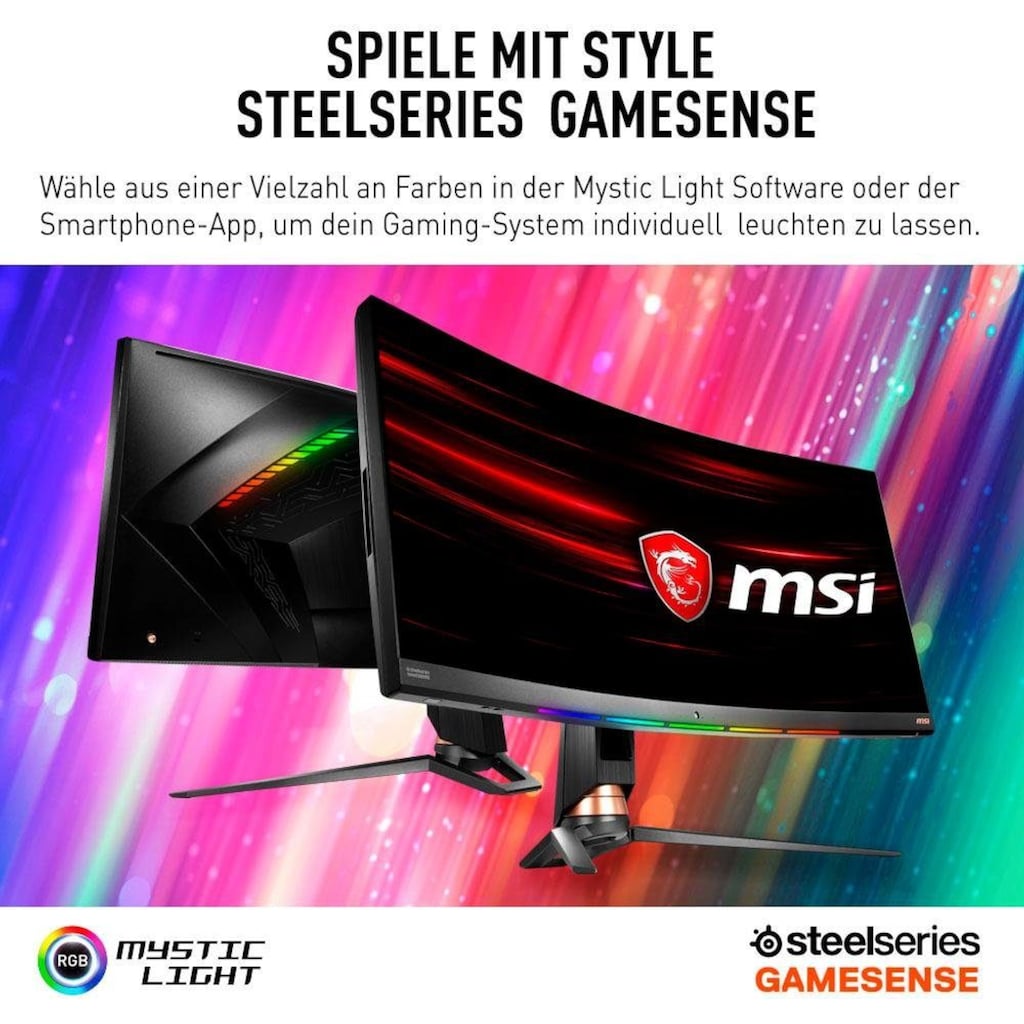 MSI Curved-Gaming-LED-Monitor »Optix MPG341CQR«, 86,36 cm/34 Zoll, 3440 x 1440 px, UWQHD, 1 ms Reaktionszeit, 144 Hz