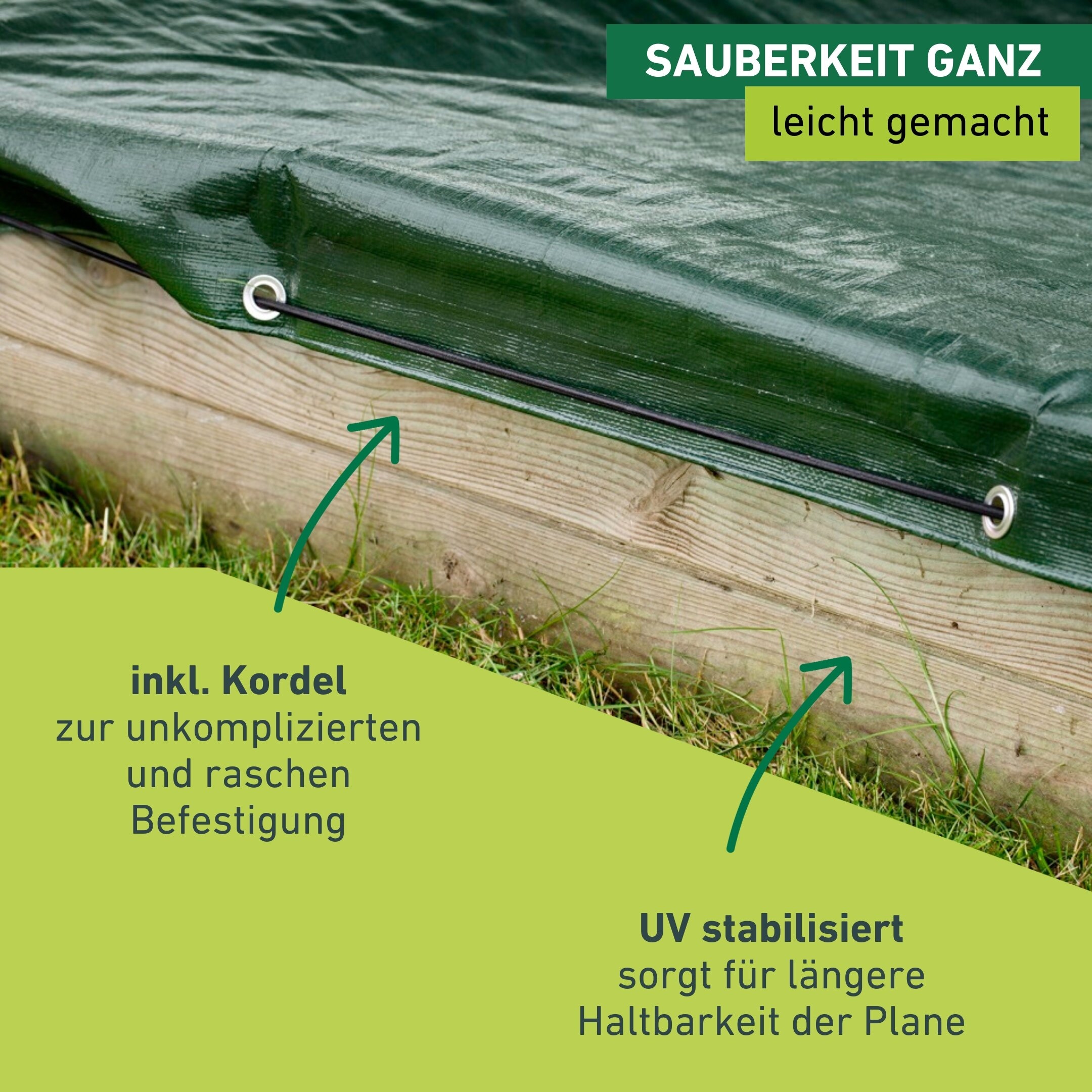 Windhager Sandkasten-Abdeckplane »LARGE« 2x2 m, mit Kordel zur Befestigung