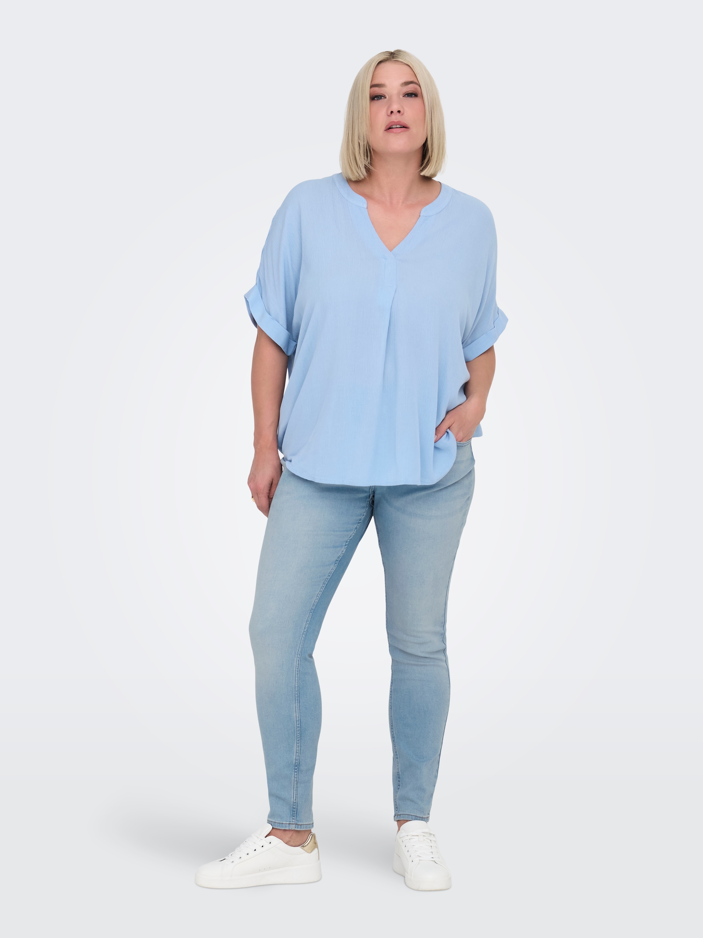 ONLY CARMAKOMA High-waist-Jeans »CARANNA HW SKINNY ANK DNM ANA NOOS«