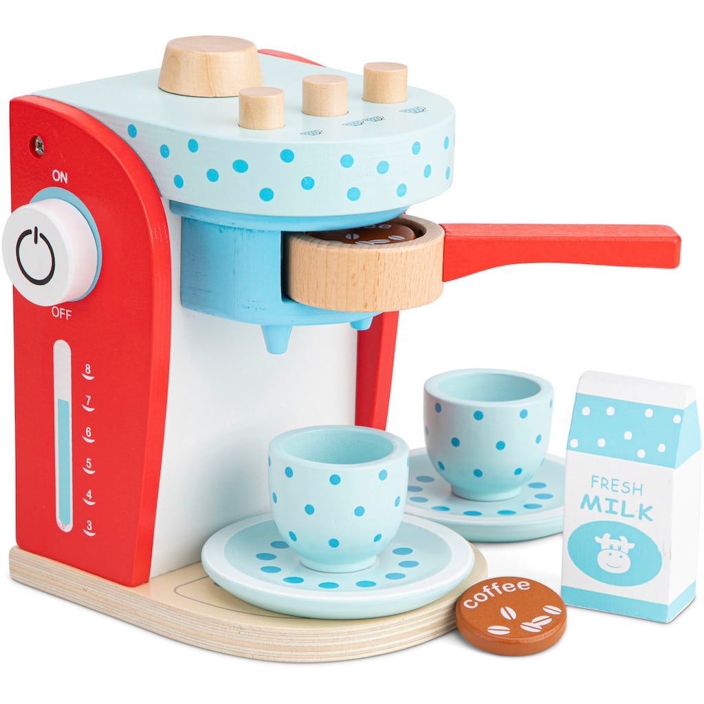 New Classic Toys® Kinder-Kaffeemaschine »Holzspielzeug, Bon Appetit - Kaffeemaschine blau-weiß«