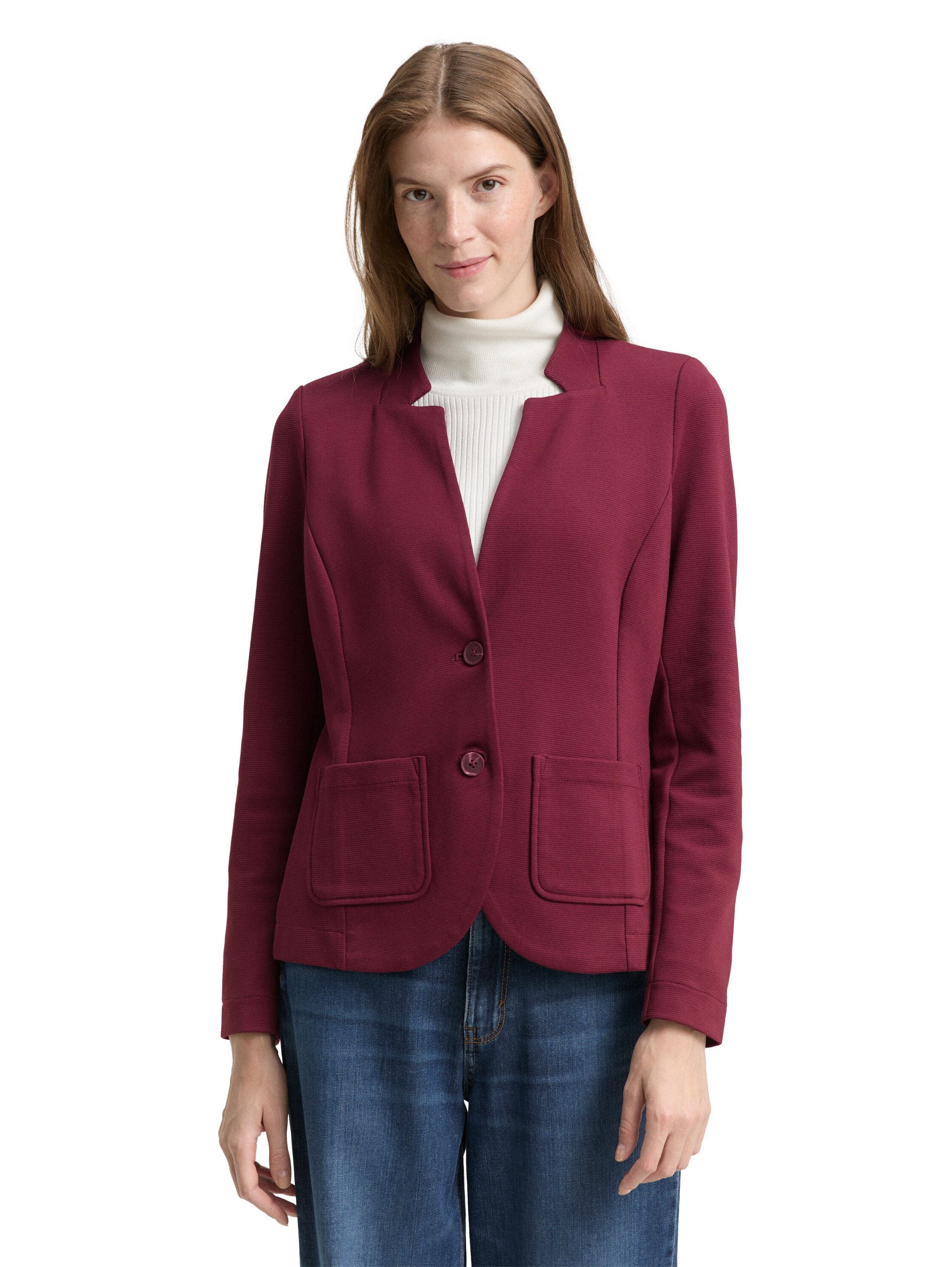 TOM TAILOR Sweatblazer "Ottoman", mit aufgesetzten Taschen und Struktur günstig online kaufen