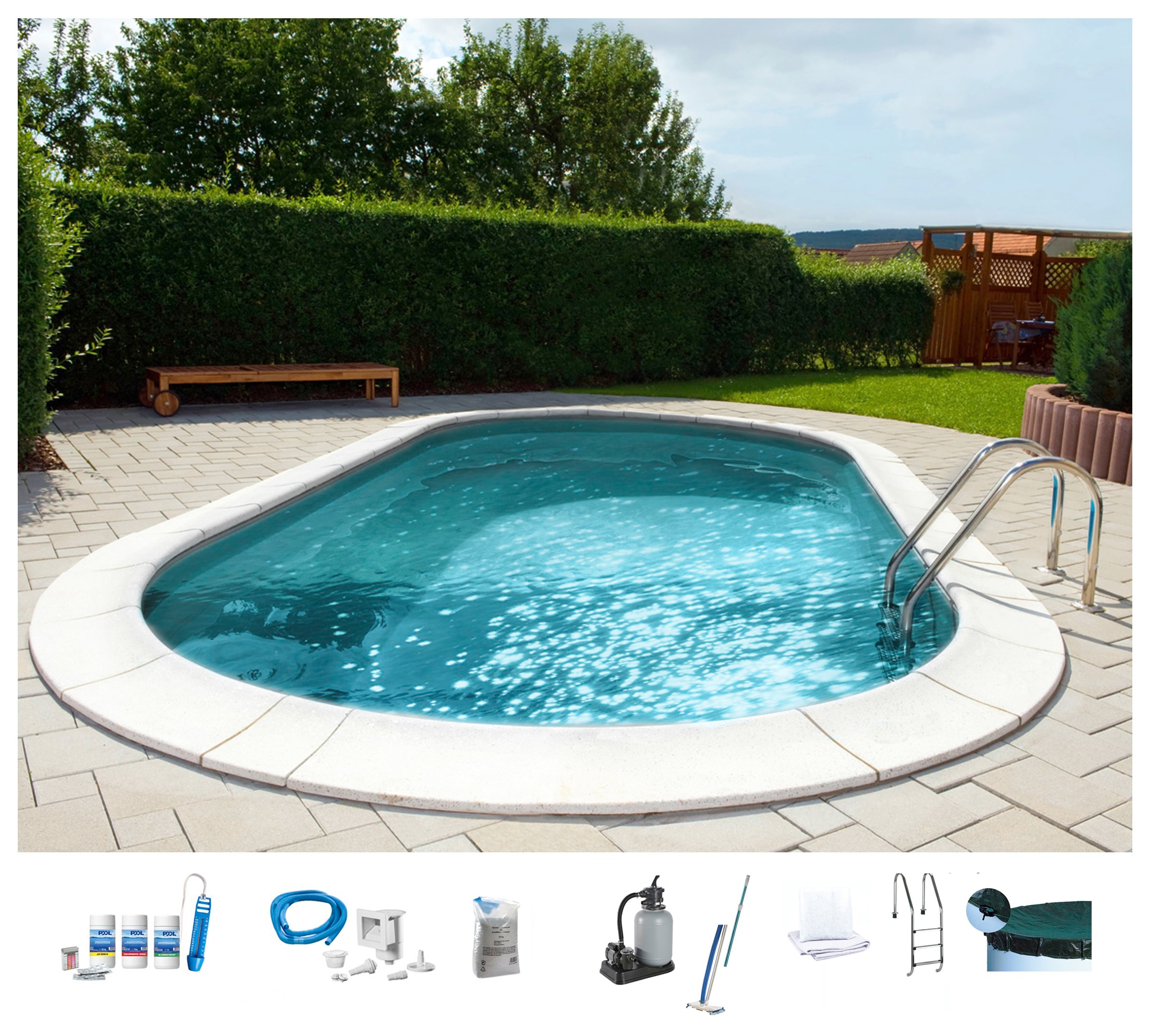 my POOL BWT Ovalpool "PREMIUM mit grauer Innenfolie" Höhe 150 cm, in versch günstig online kaufen
