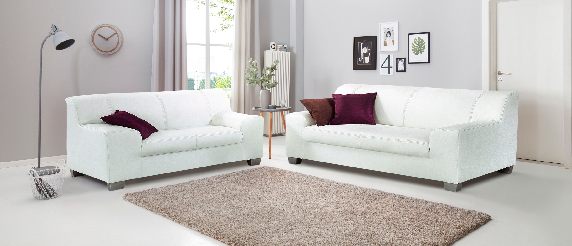 DOMO collection Polstergarnitur "Amando", (Spar-Set), bestehend aus 2er- und 3er-Sofa