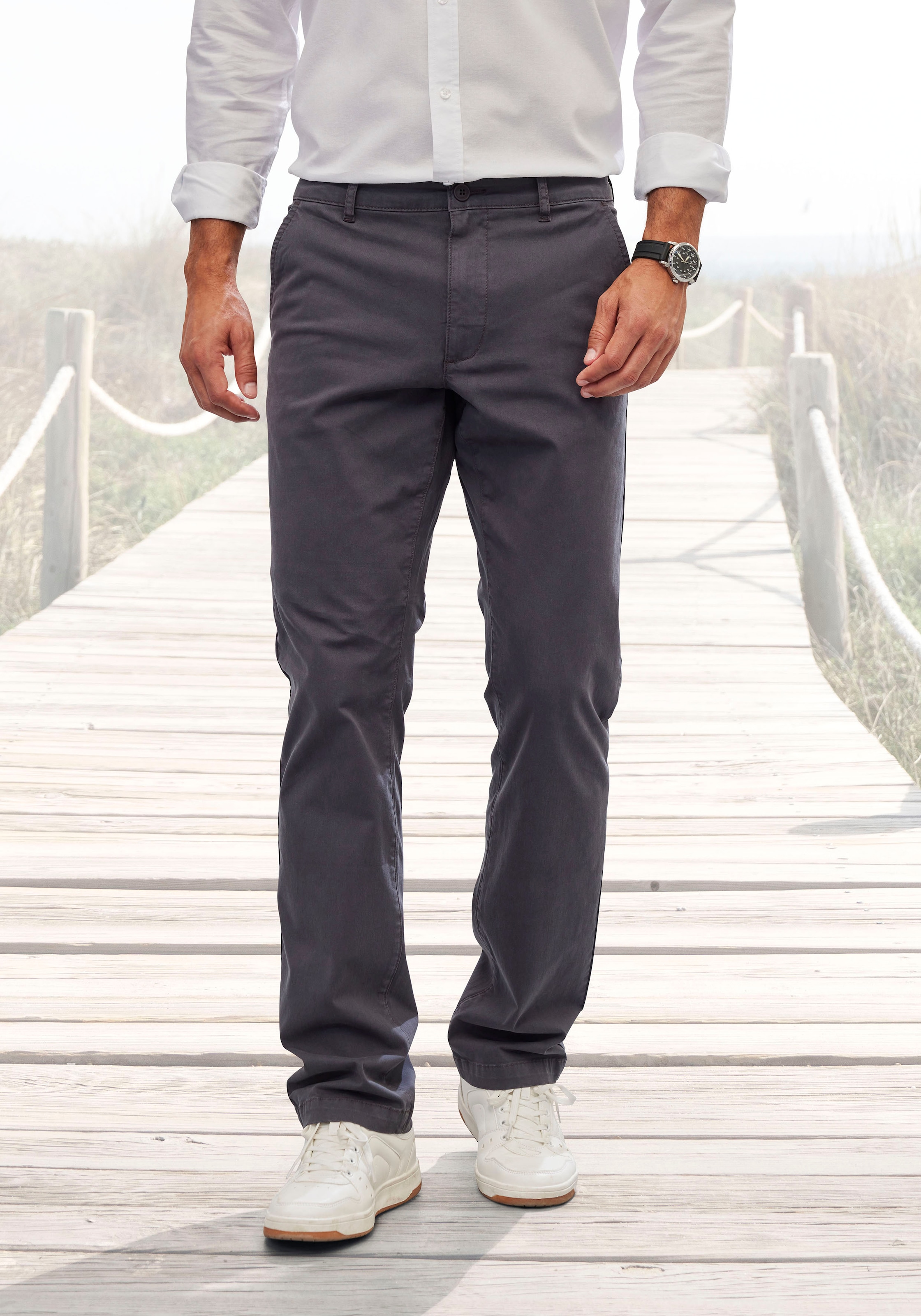 H.I.S Chinohose "- lange Hose in Regular-fit" aus elastischer Baumwoll-Qualität, in 2 Längen: 32 & 34